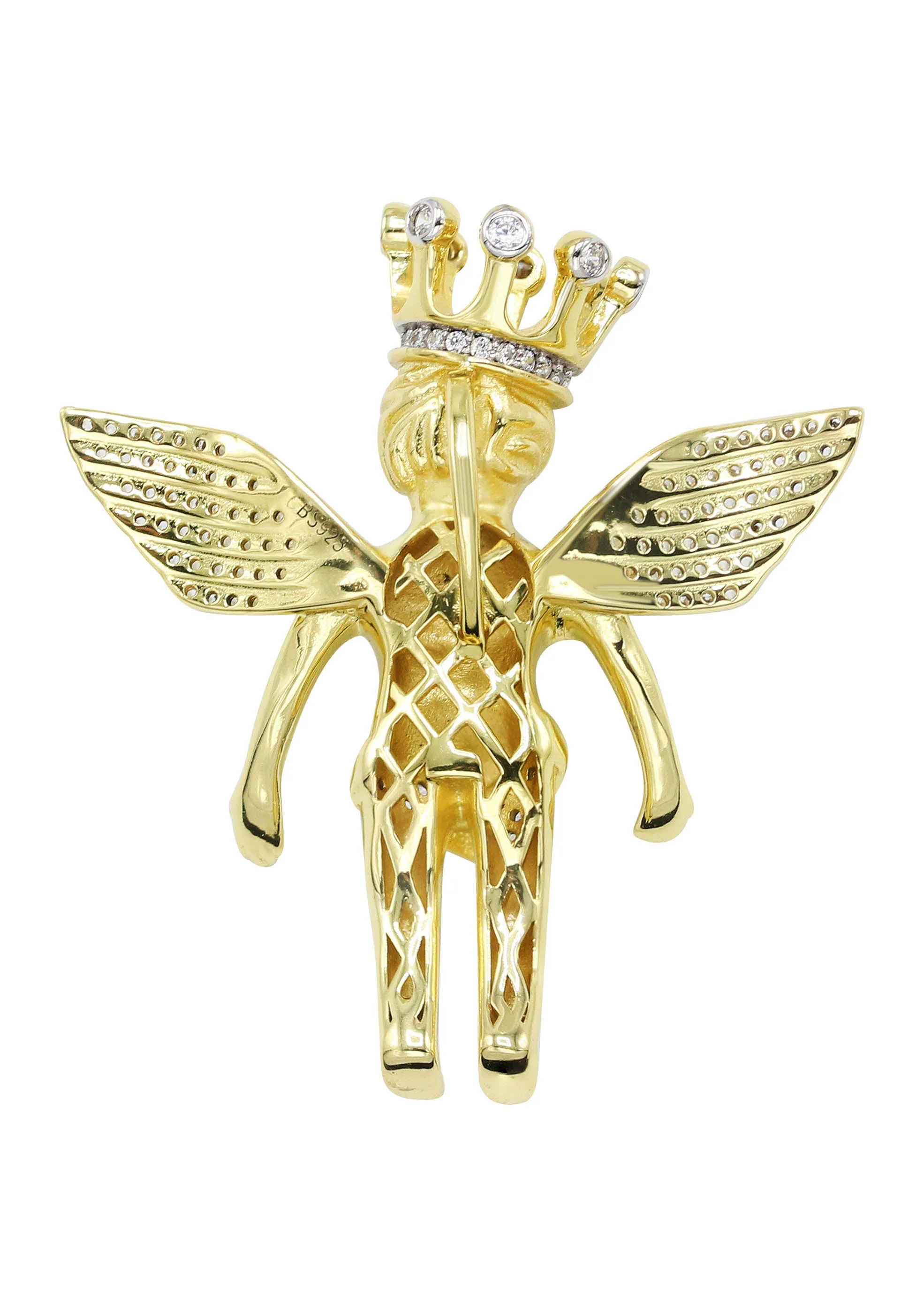 Silver Pendant - Gold Angel Pendant | Appx 18 Grams - Image 2