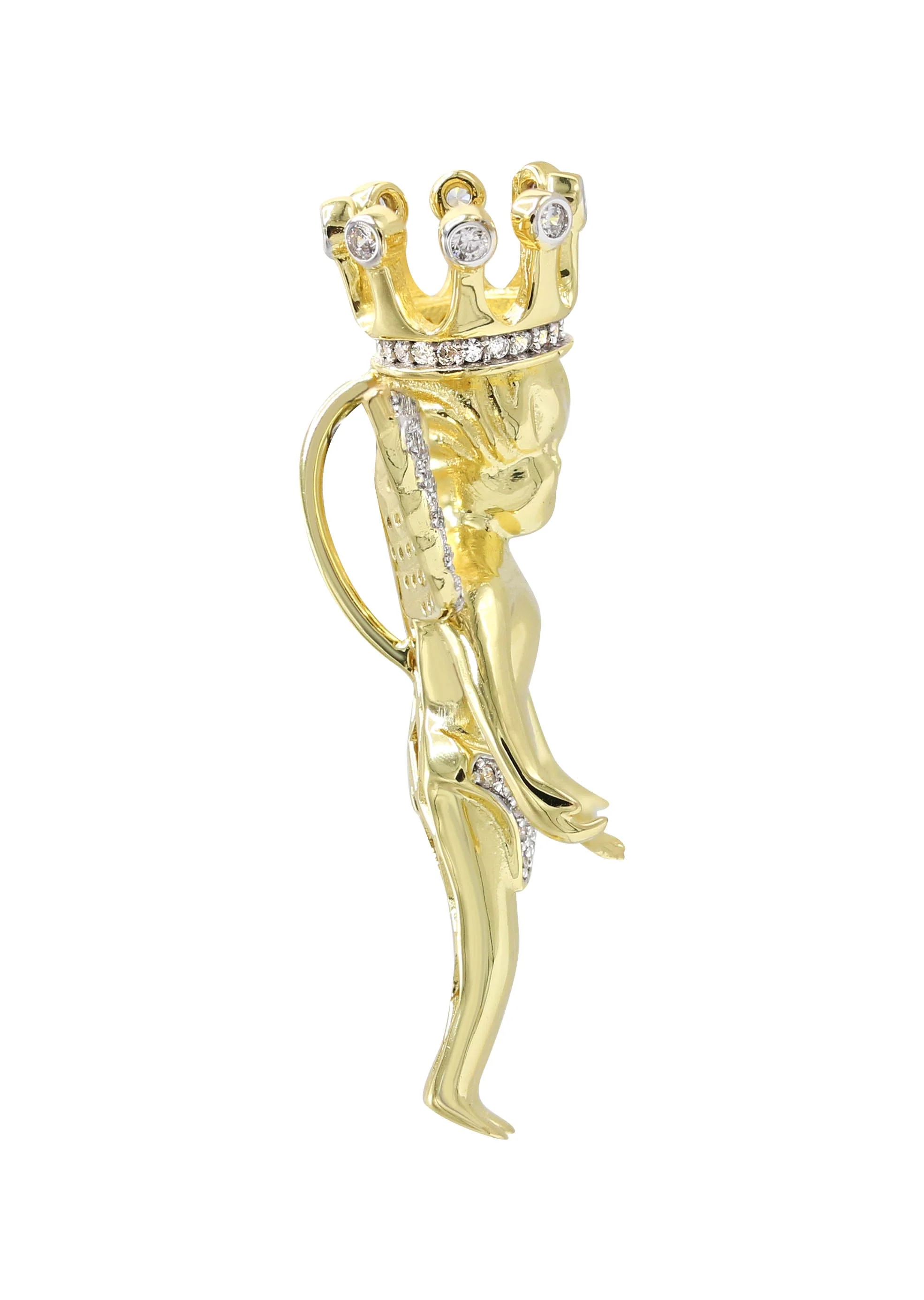 Silver Pendant - Gold Angel Pendant | Appx 18 Grams - Image 3