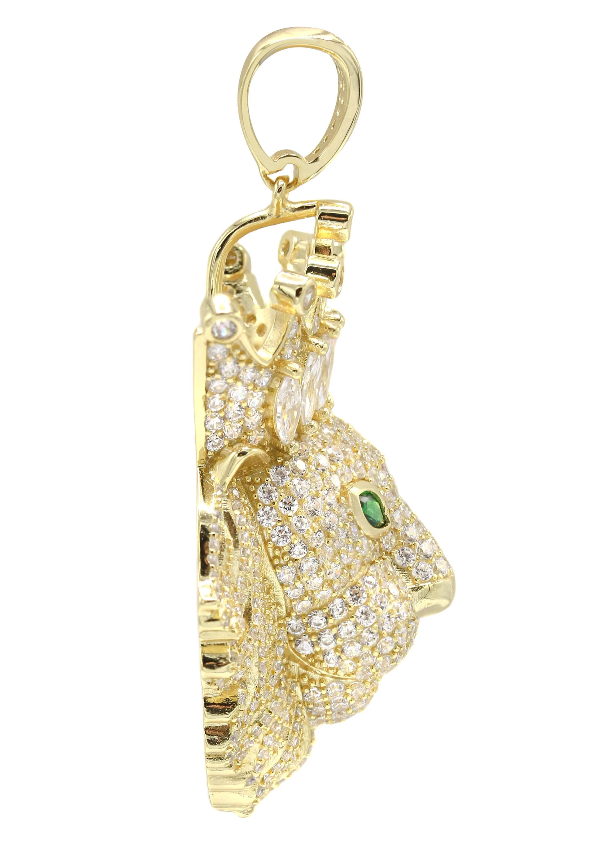 Silver Pendant - Gold King Lion Pendant | Appx 19.4 Grams - Image 2