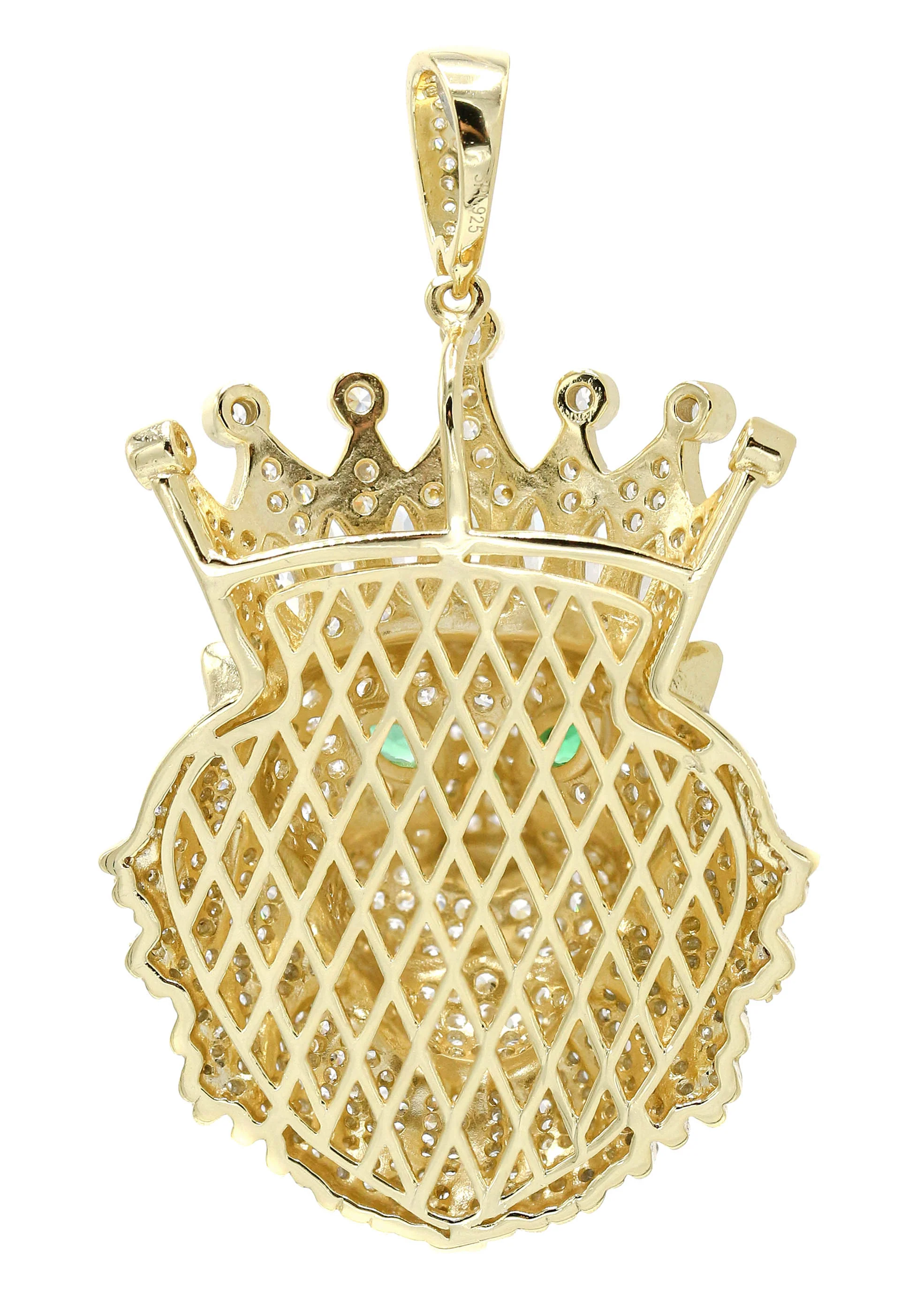 Silver Pendant - Gold King Lion Pendant | Appx 19.4 Grams - Image 3