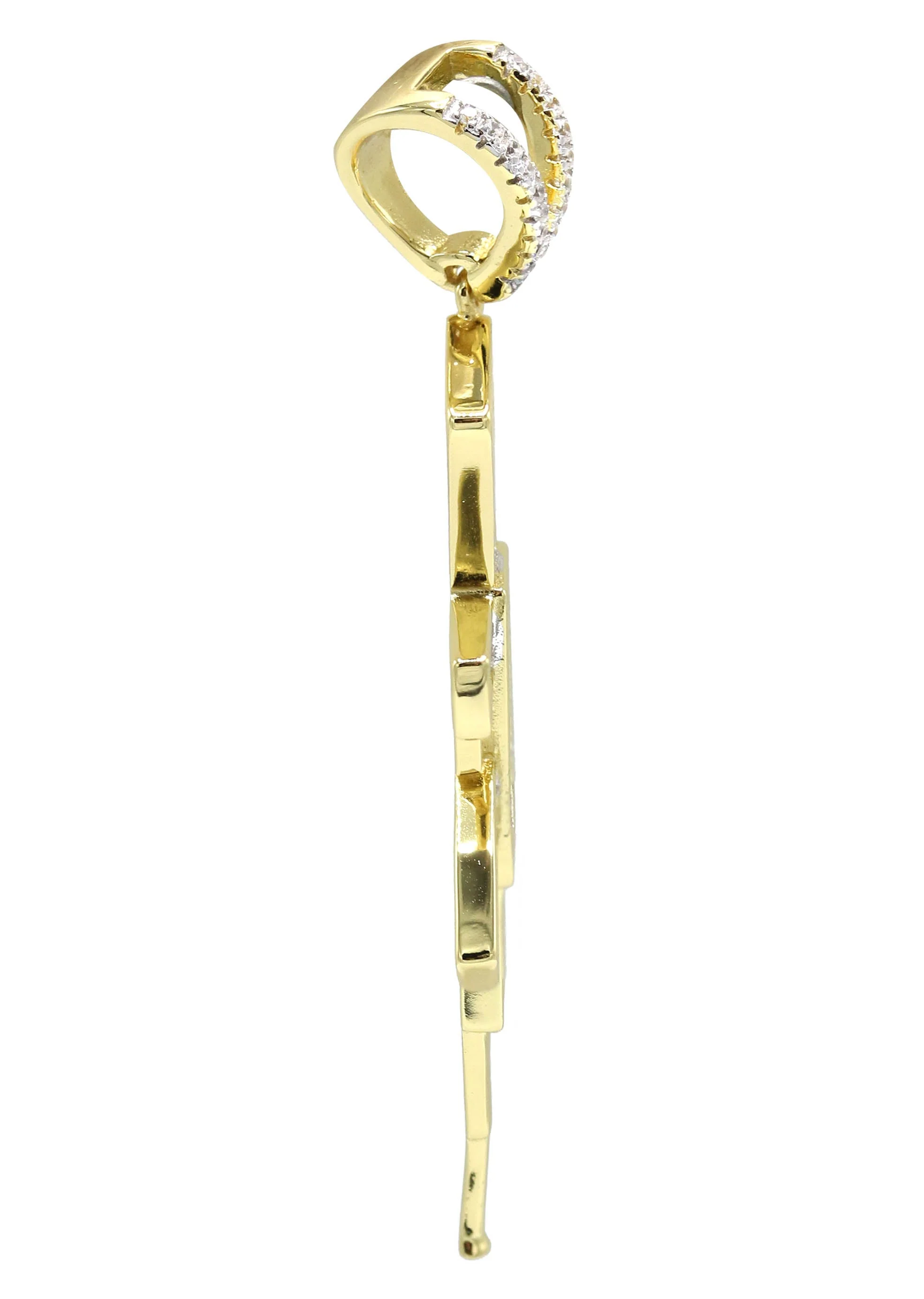 Silver Pendant - Gold Gun Pendant | Appx 4.5 Grams - Image 3