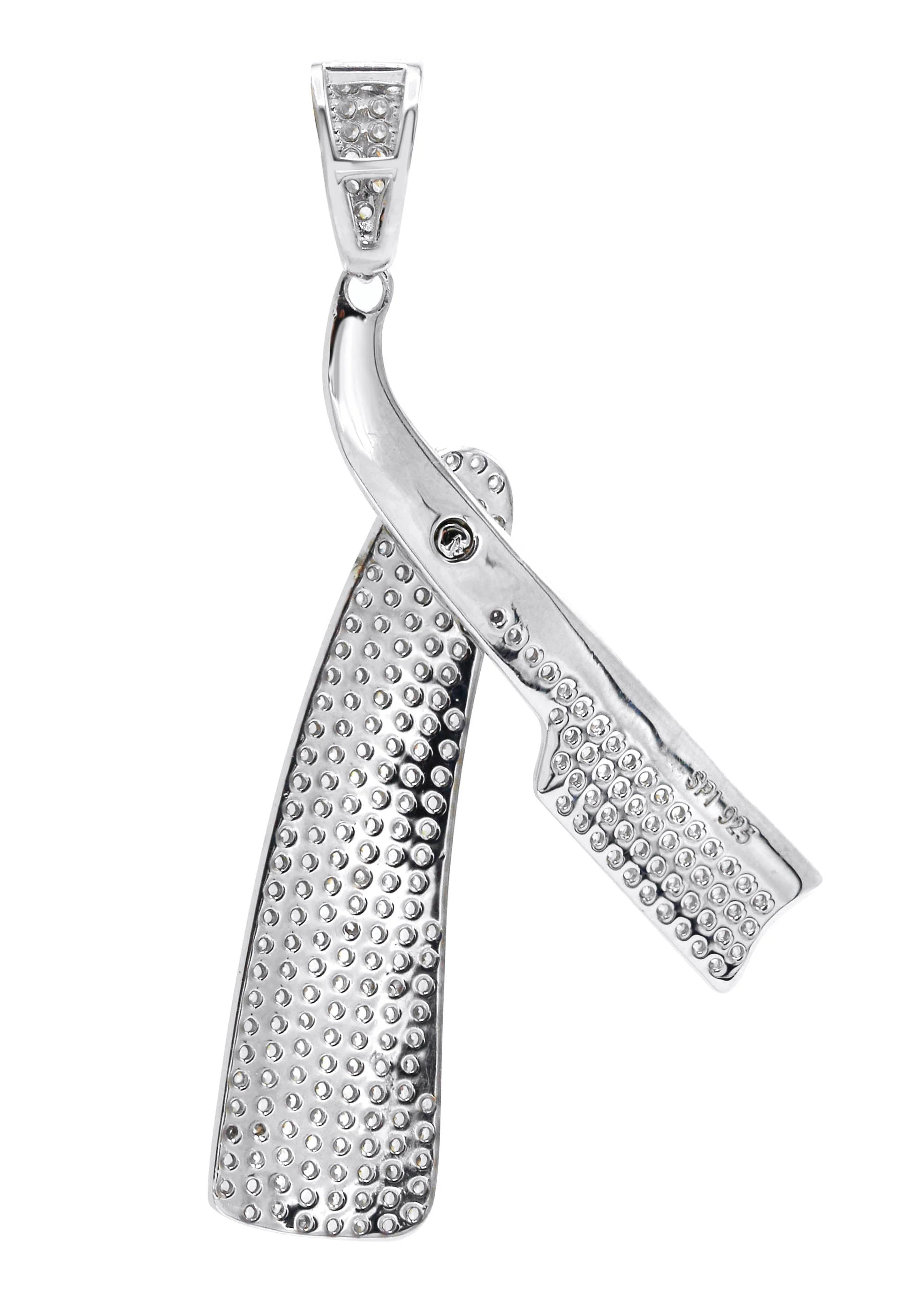 Silver Pendant - Silver Barber Razor Pendant | Appx 6.8 Grams - Image 3