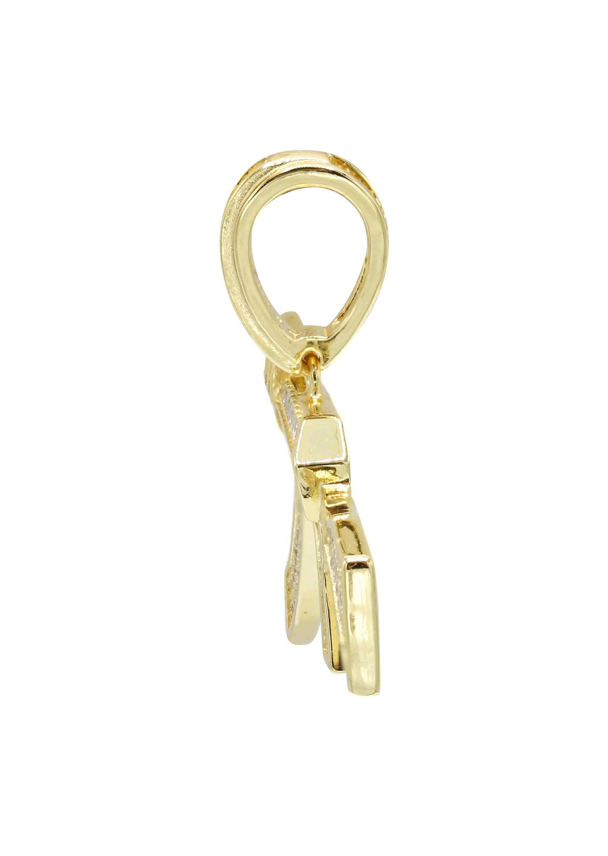 Silver Pendant - Gold Gun Pendant | Appx 5.2 Grams - Image 3
