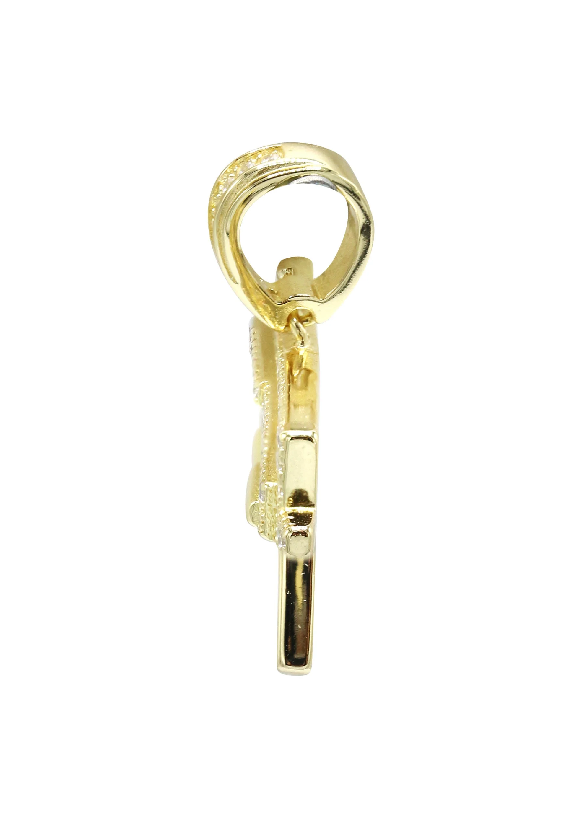 Silver Pendant - Gold Gun Pendant | Appx 6.4 Grams - Image 2