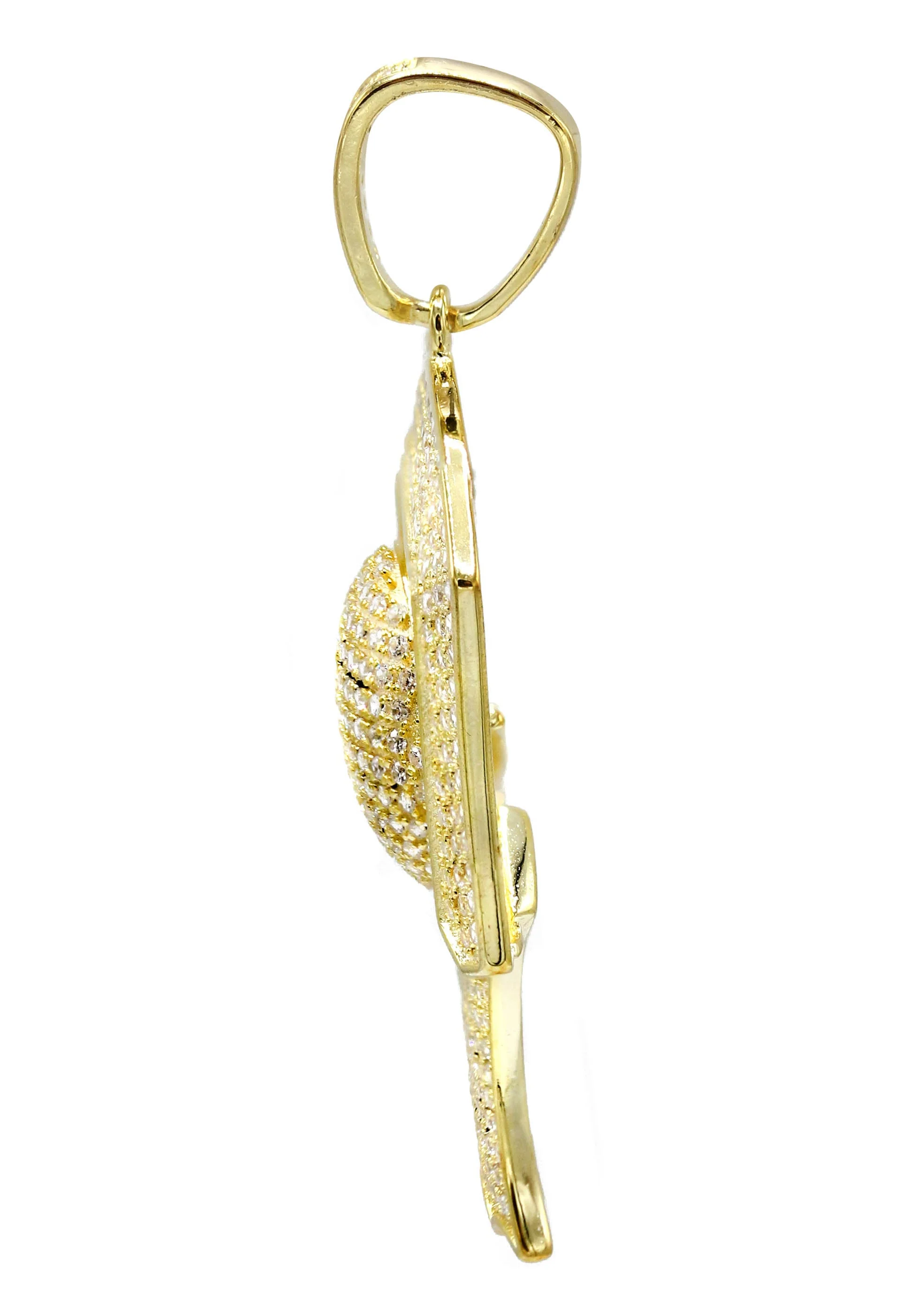 Silver Pendant - Gold Basketball Hoop Pendant | Appx 8.2 Grams - Image 3