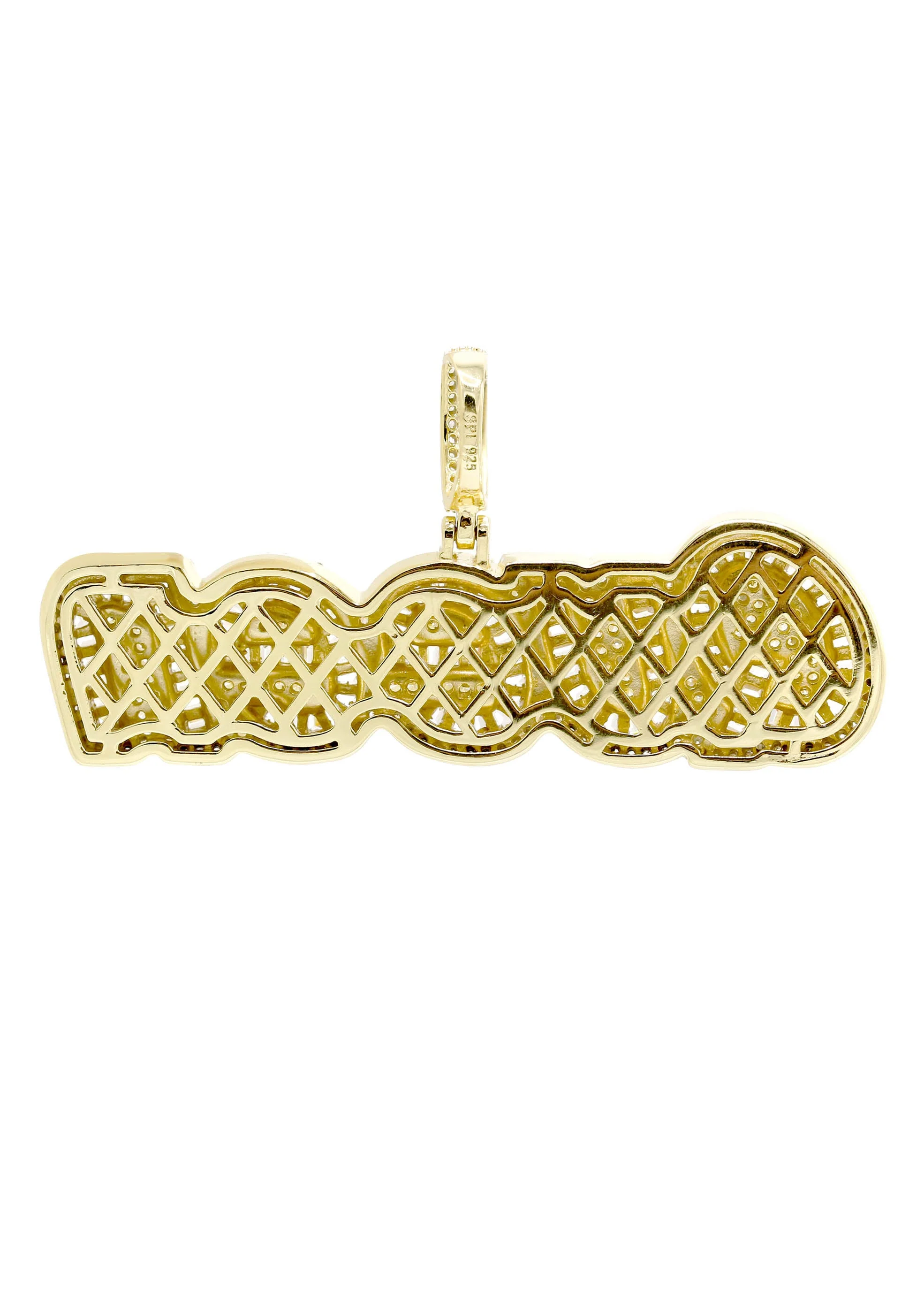 Silver Pendant - Gold QUEEN Pendant | Appx 15.6 Grams - Image 2