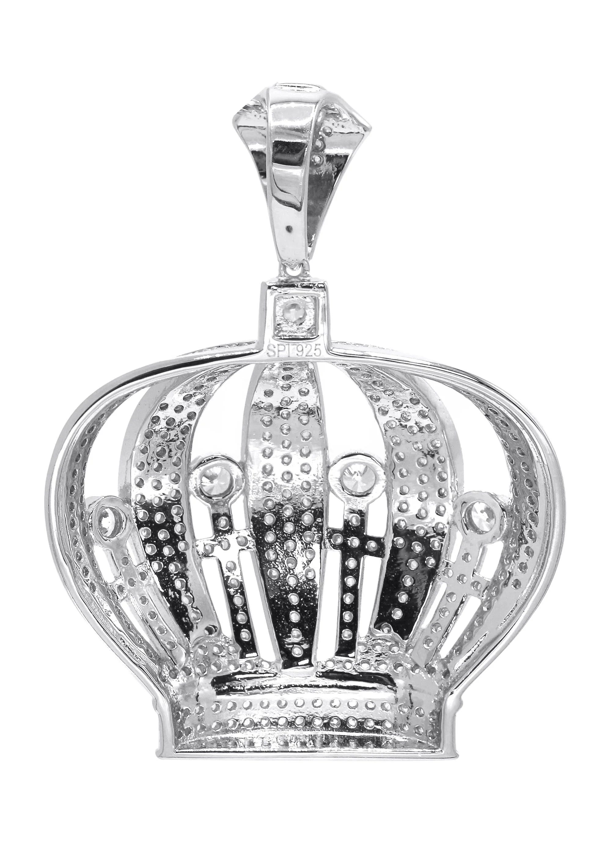 Silver Pendant - Silver Crown Pendant | Appx 12.2 Grams - Image 3