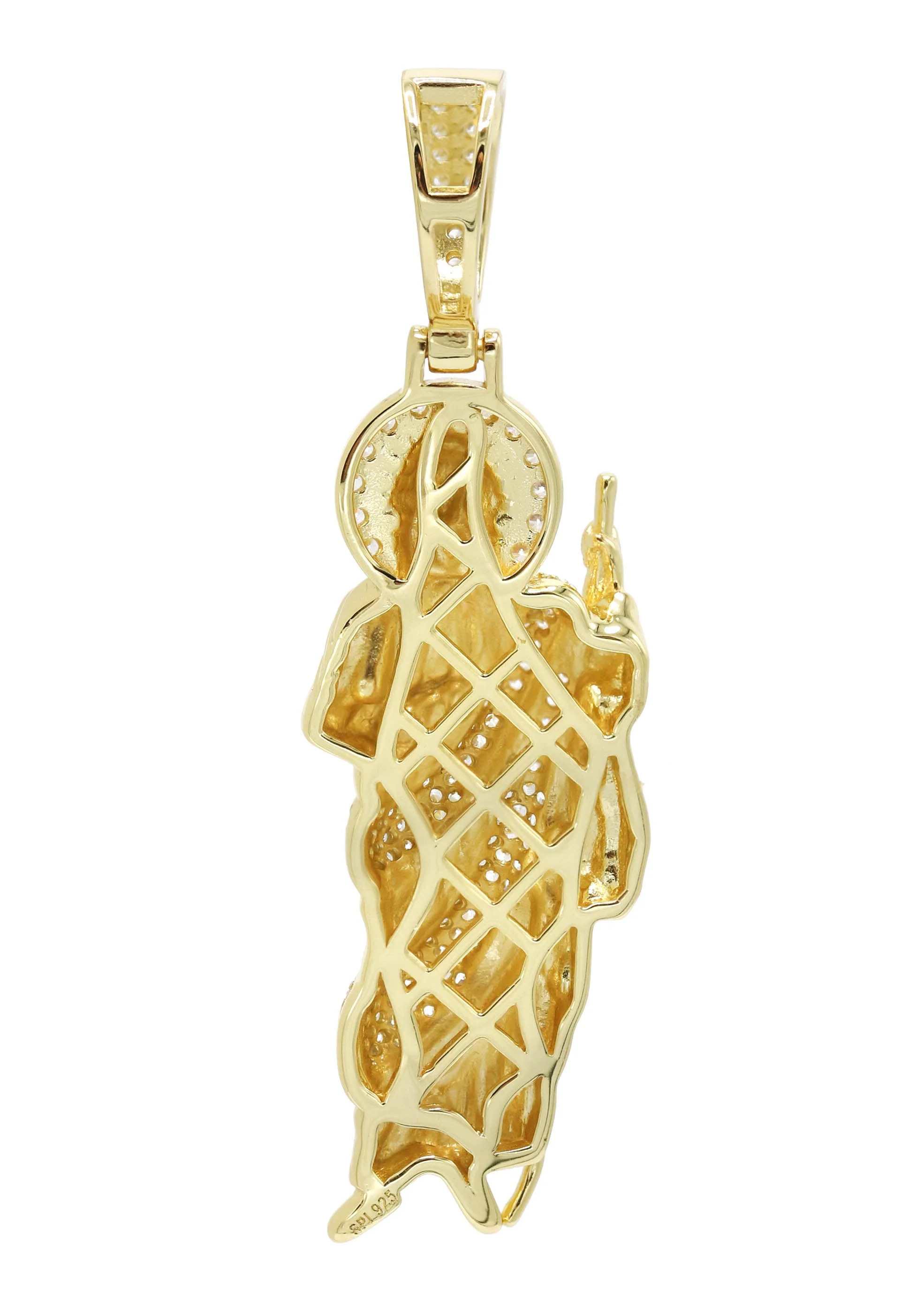 Silver Pendant - Gold St. Jude Pendant | Appx 7 Grams - Image 2