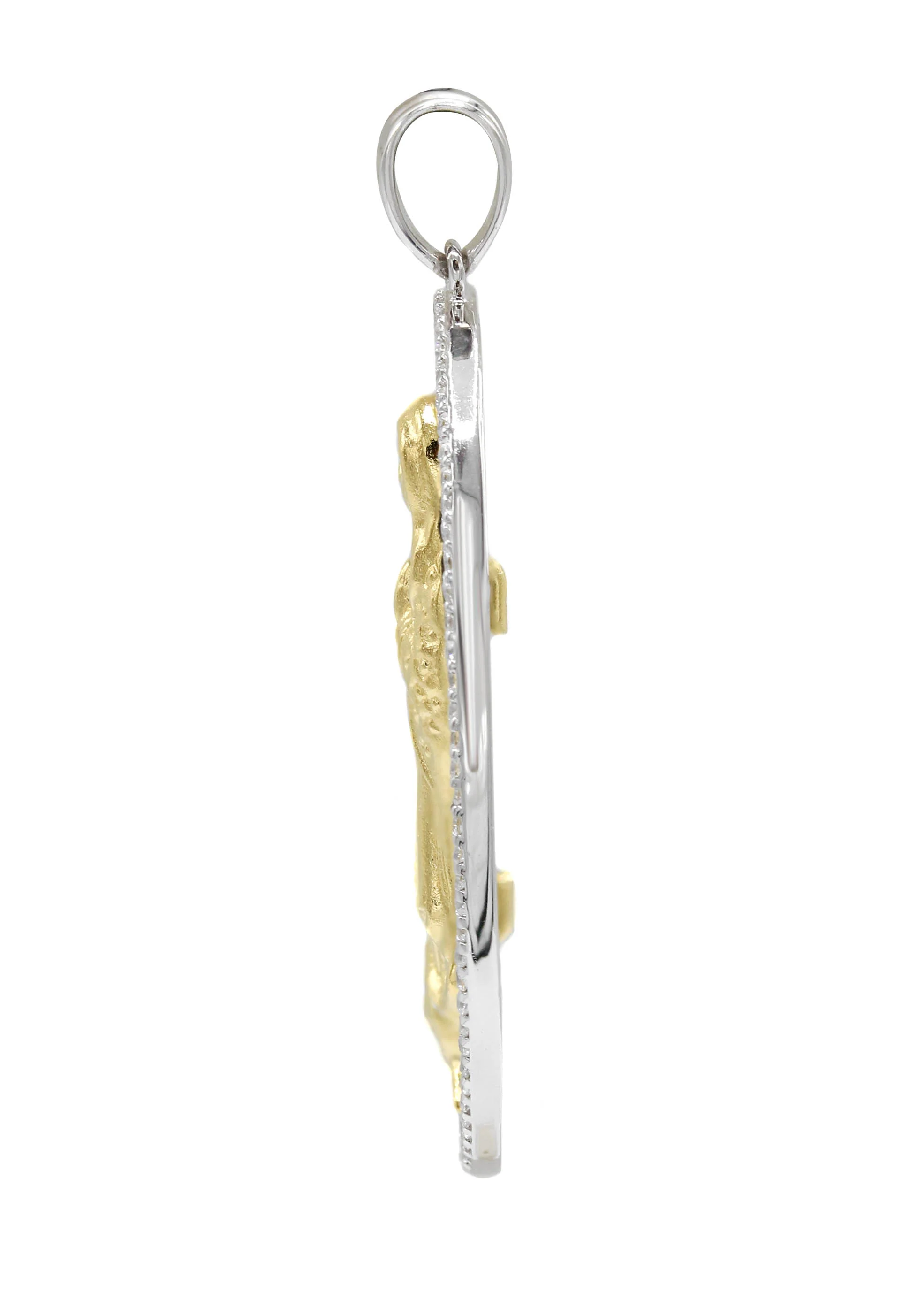 Silver Pendant - Gold Two Tone Virgin Mary Pendant | Appx 7.5 Grams - Image 2