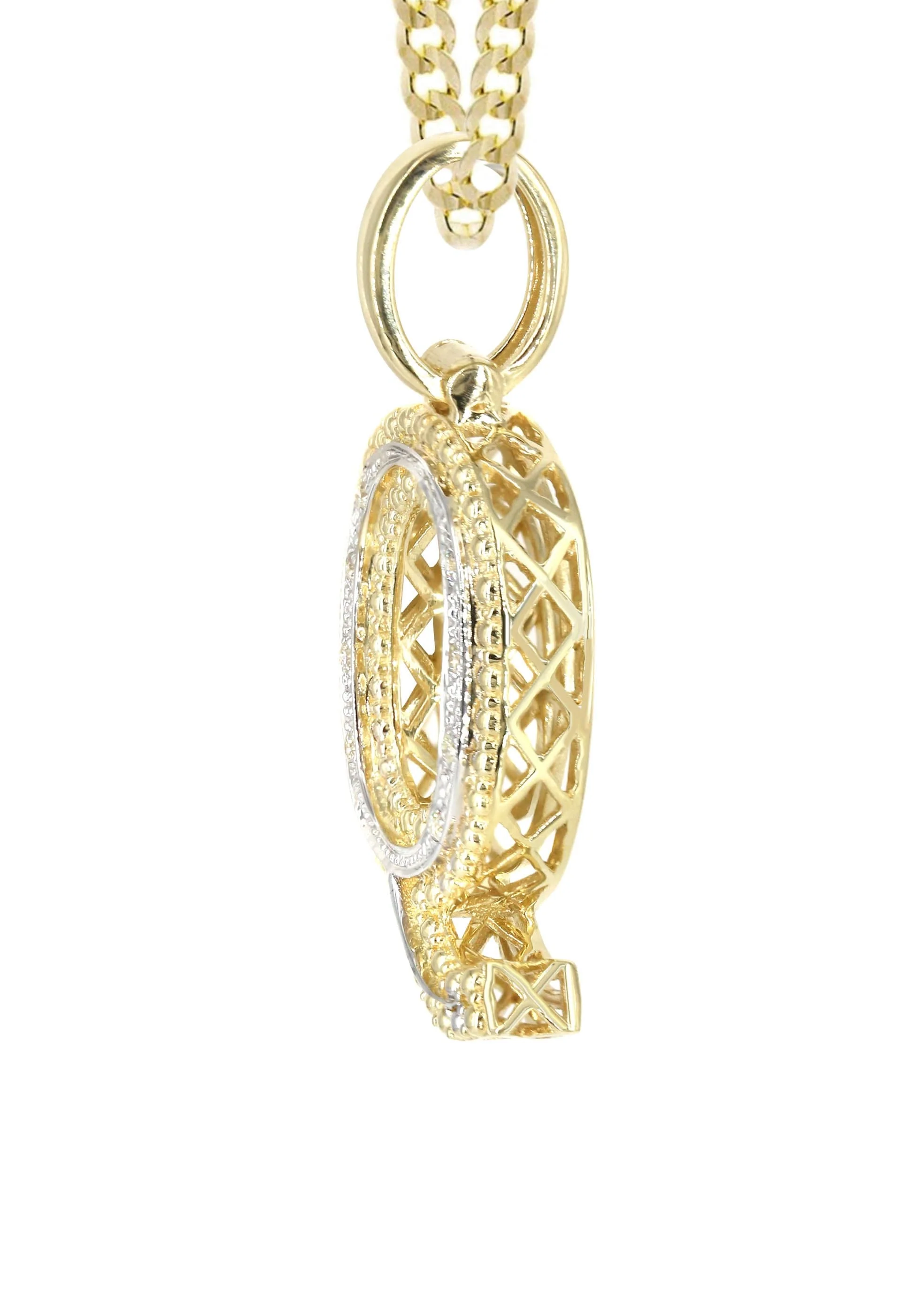 Diamond 10K Yellow Gold Letter "Q" Necklace | Appx. 13.5 Grams - Image 4
