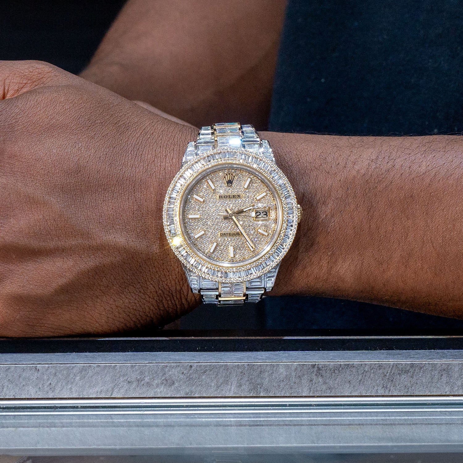 Rolex Datejust 41 MM | Diamond Baguette Iced Out | 40 Carats - Image 4