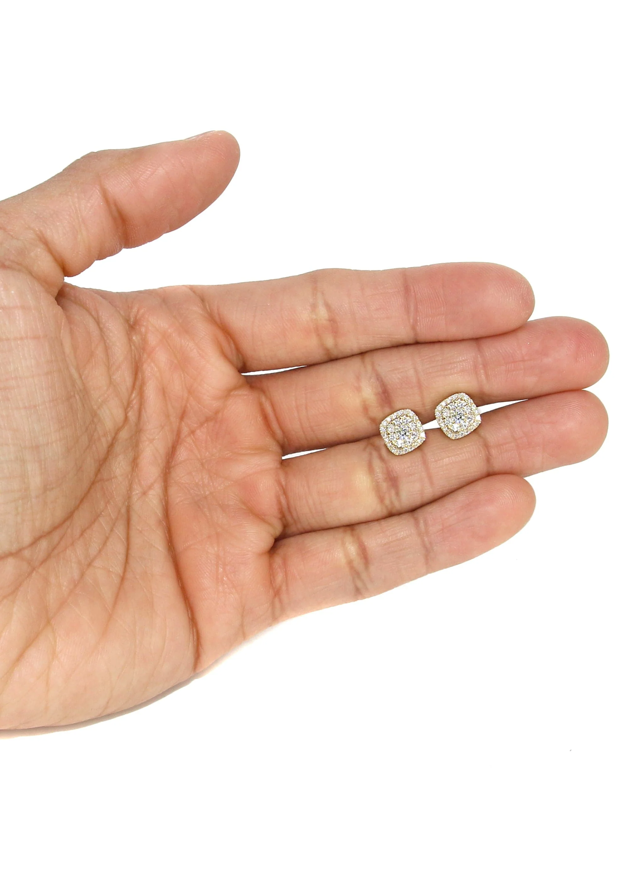 Mens Stud Diamond Earrings | 0.75 Carats 14K Yellow Gold - Image 4