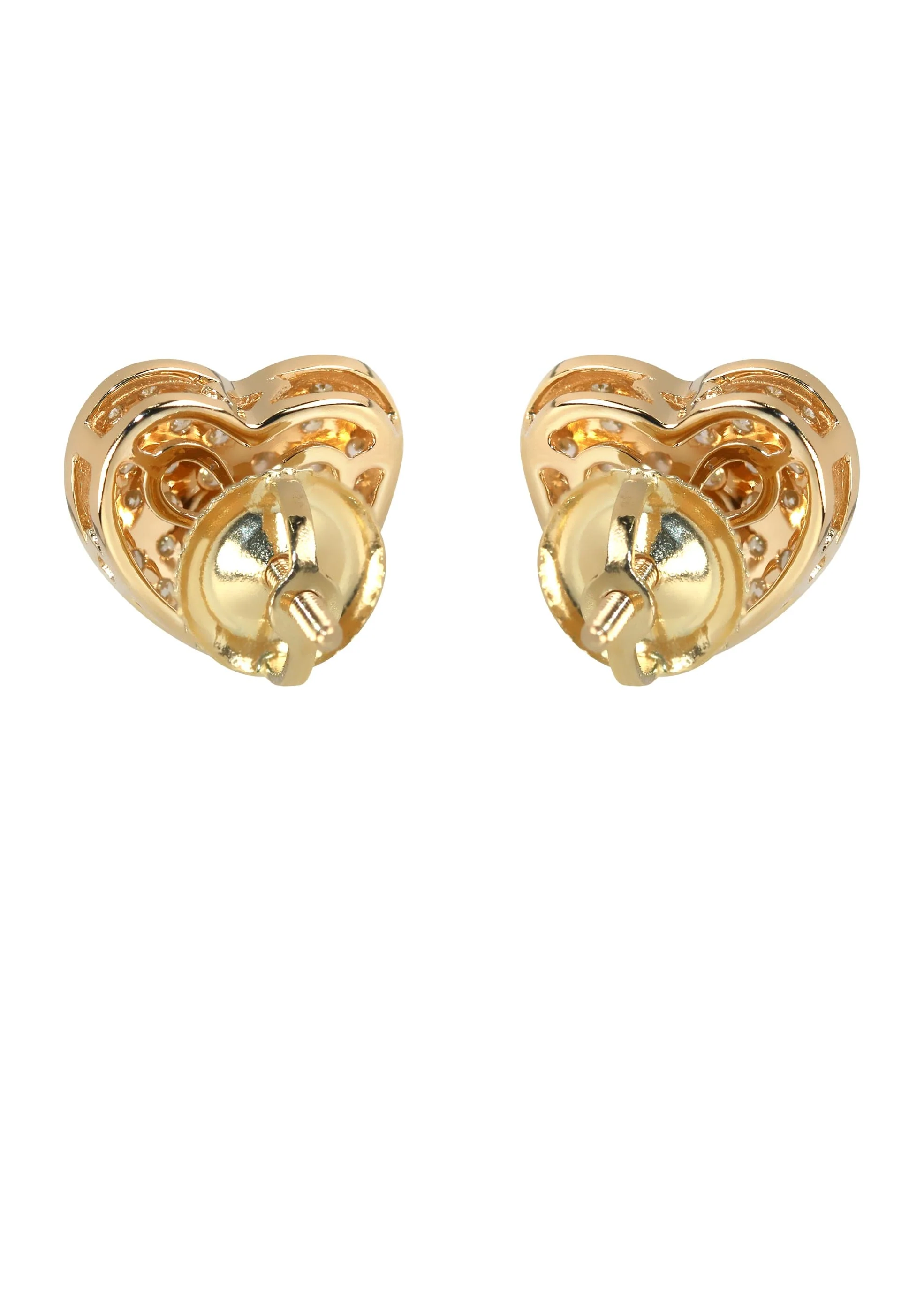 Mens Stud Diamond Earrings | 0.76 Carats 14K Yellow Gold - Image 2