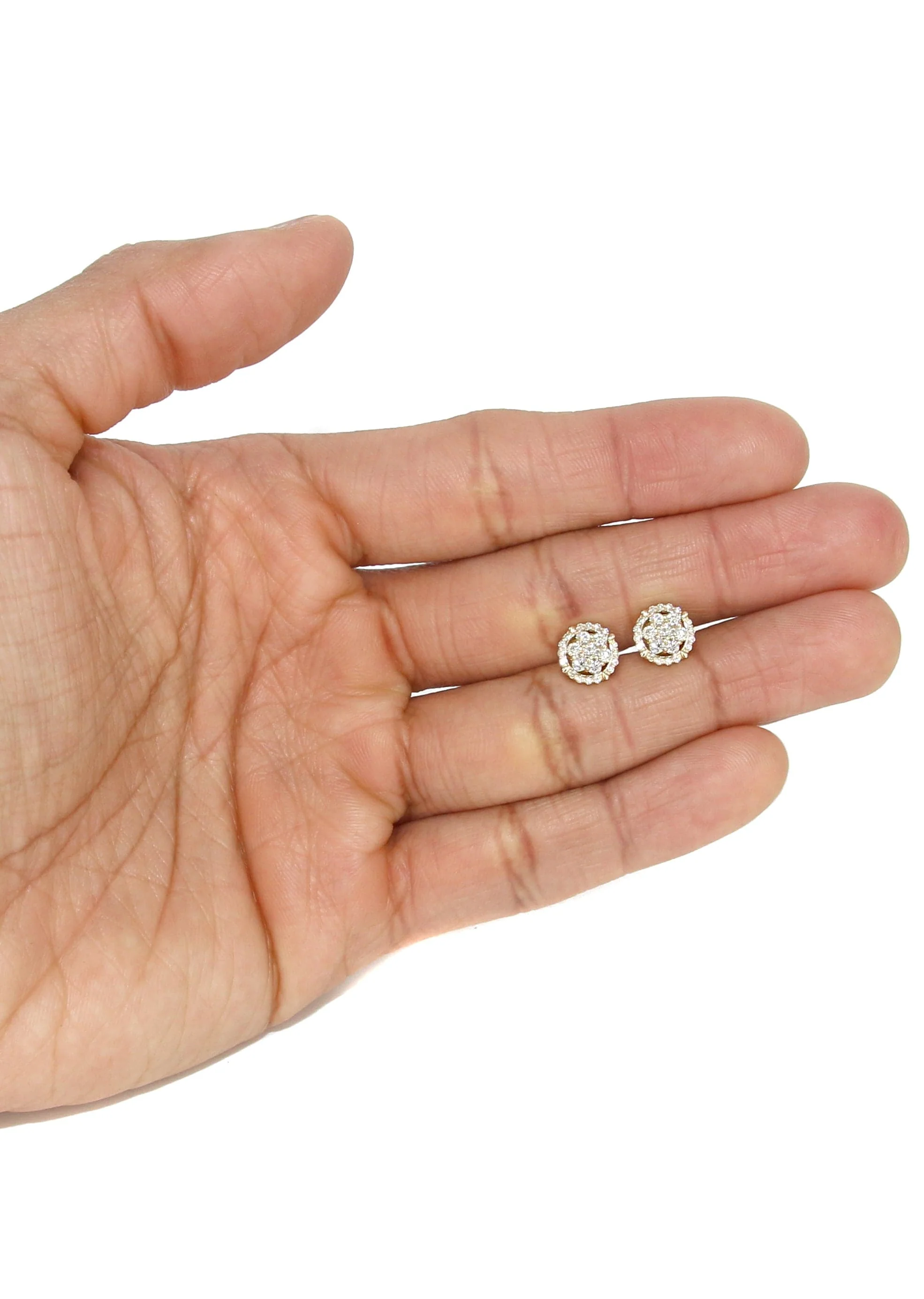 Mens Stud Diamond Earrings | 0.85 Carats 14K Yellow Gold - Image 4