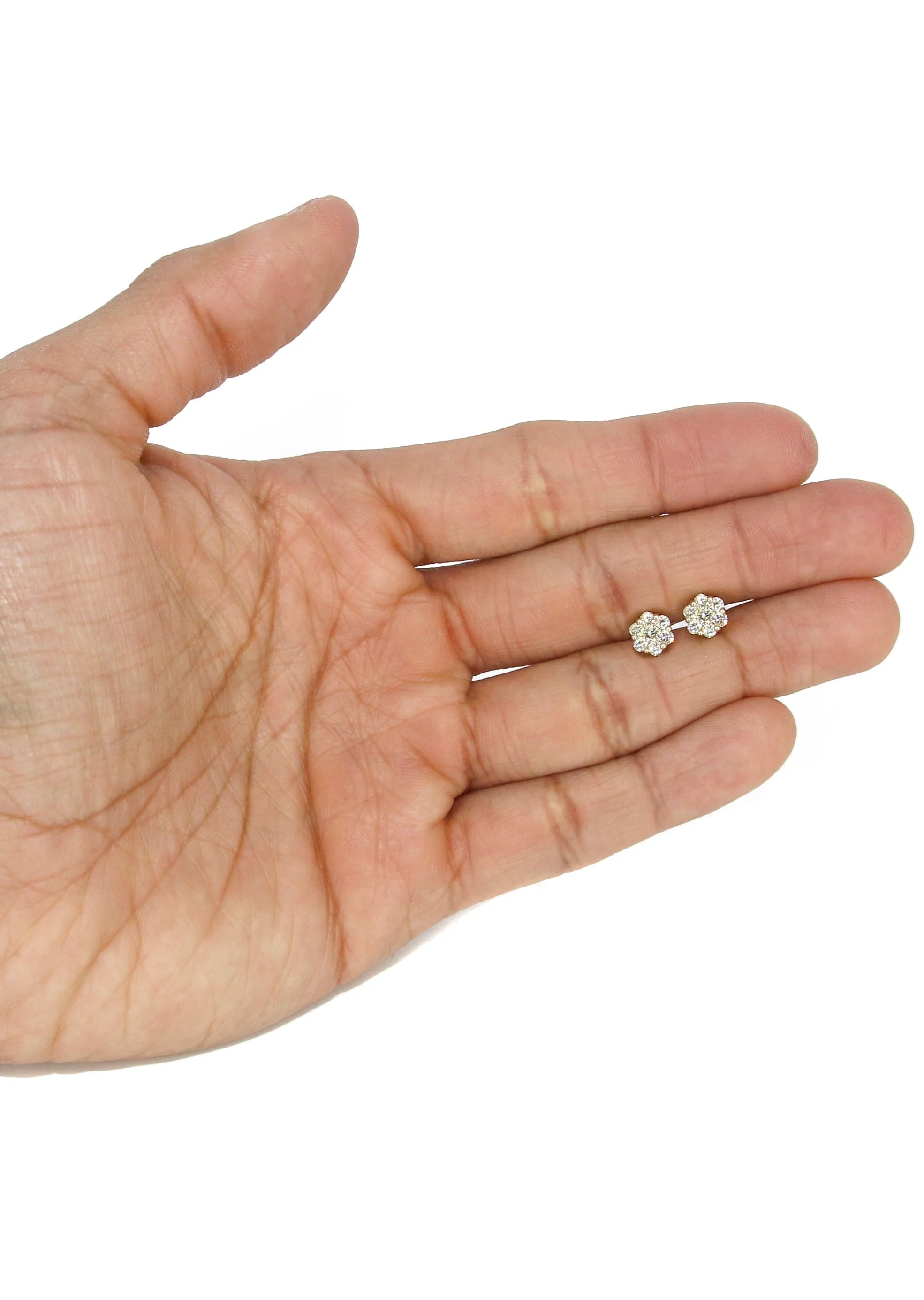 Mens Stud Diamond Earrings | 0.87 Carats 14K Yellow Gold - Image 4