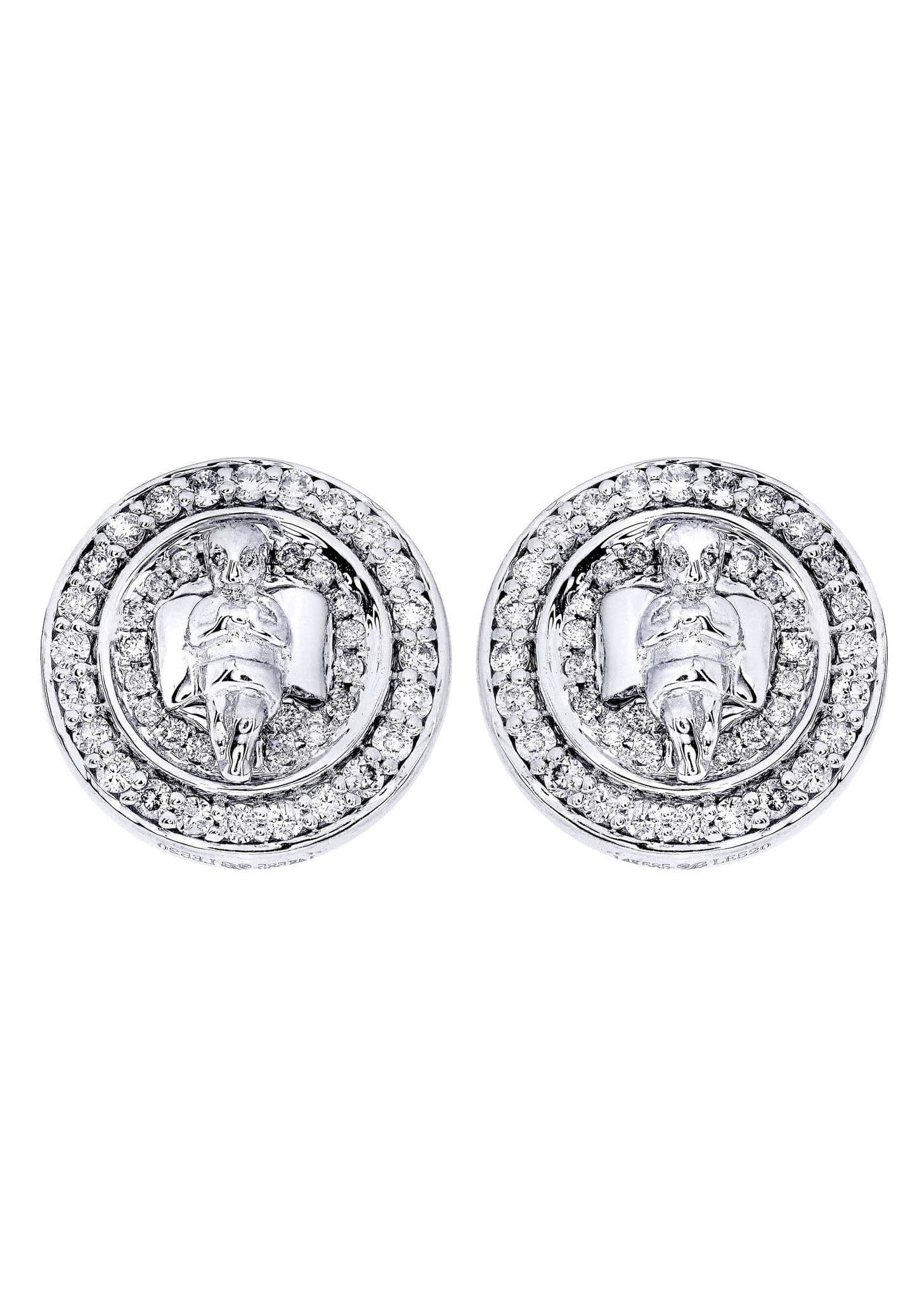 Diamond Earrings For Men | 14K White Gold | 0.82 Carats