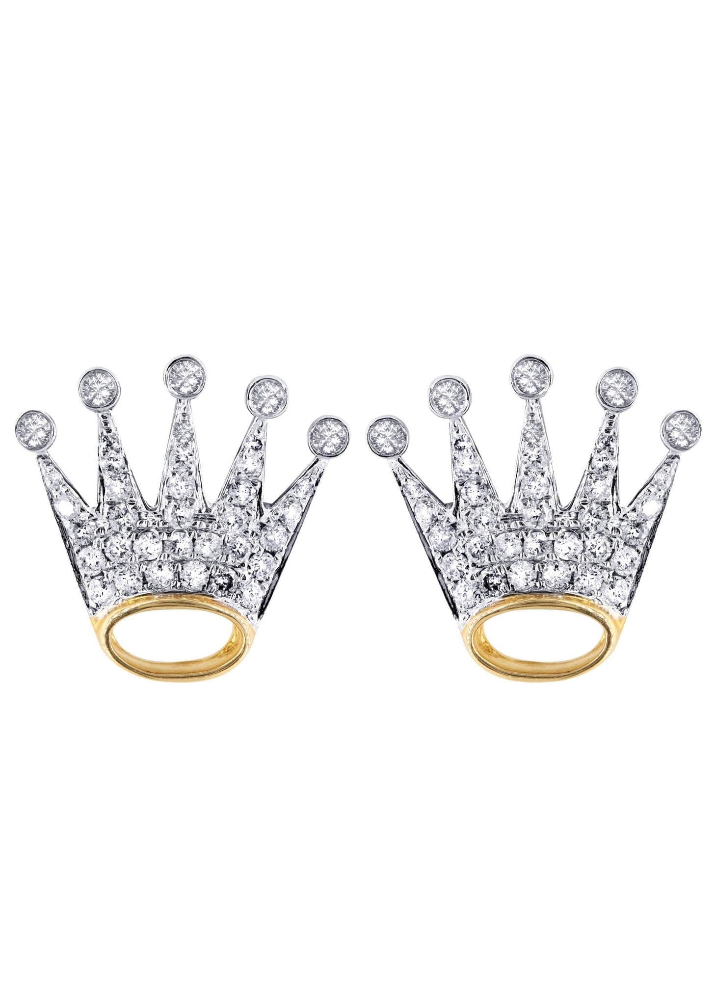 Diamond Earrings For Men | 14K Yellow Gold | 0.58 Carats