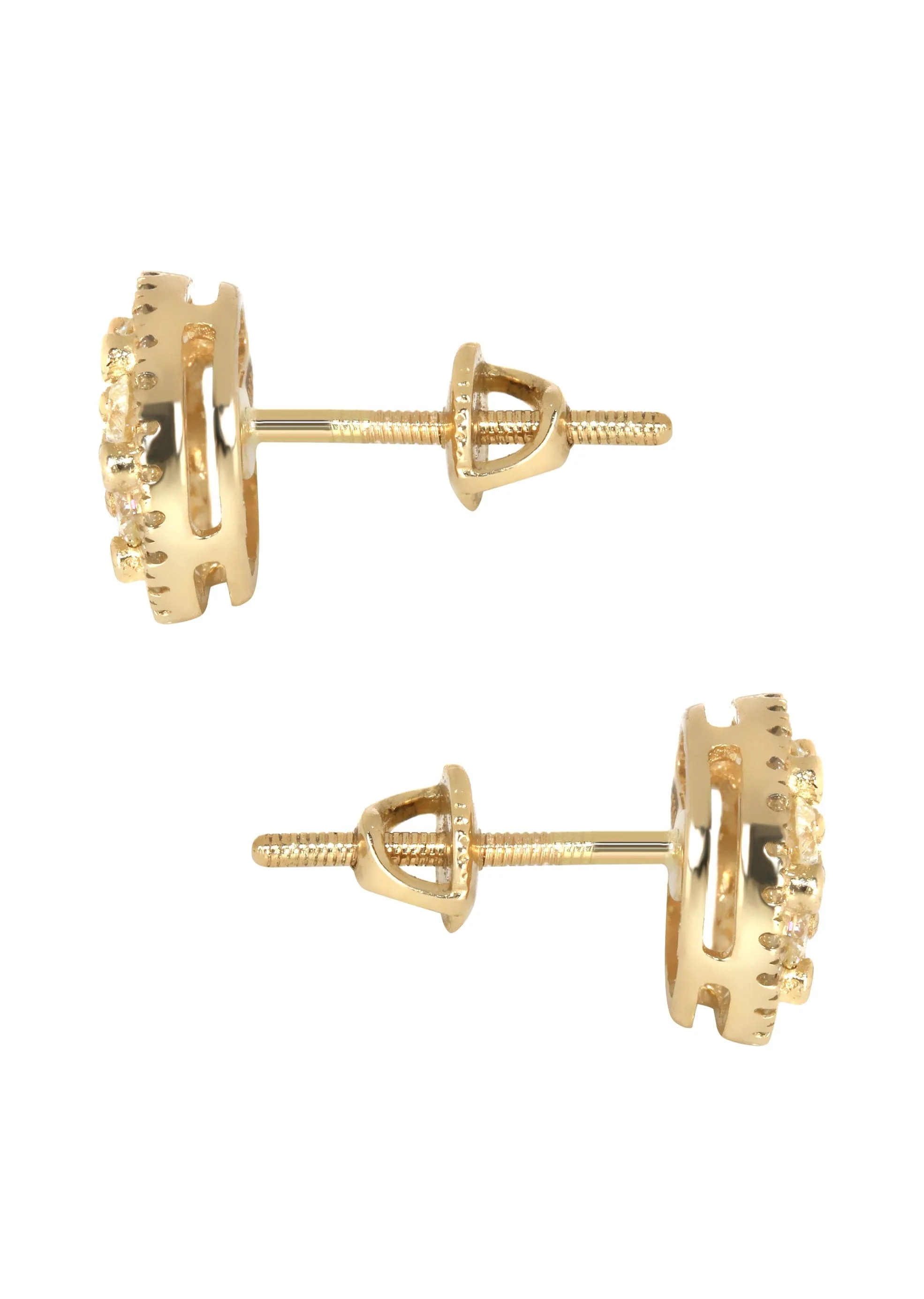 Mens Stud Diamond Earrings | 1.09 Carats 14K Yellow Gold - Image 3
