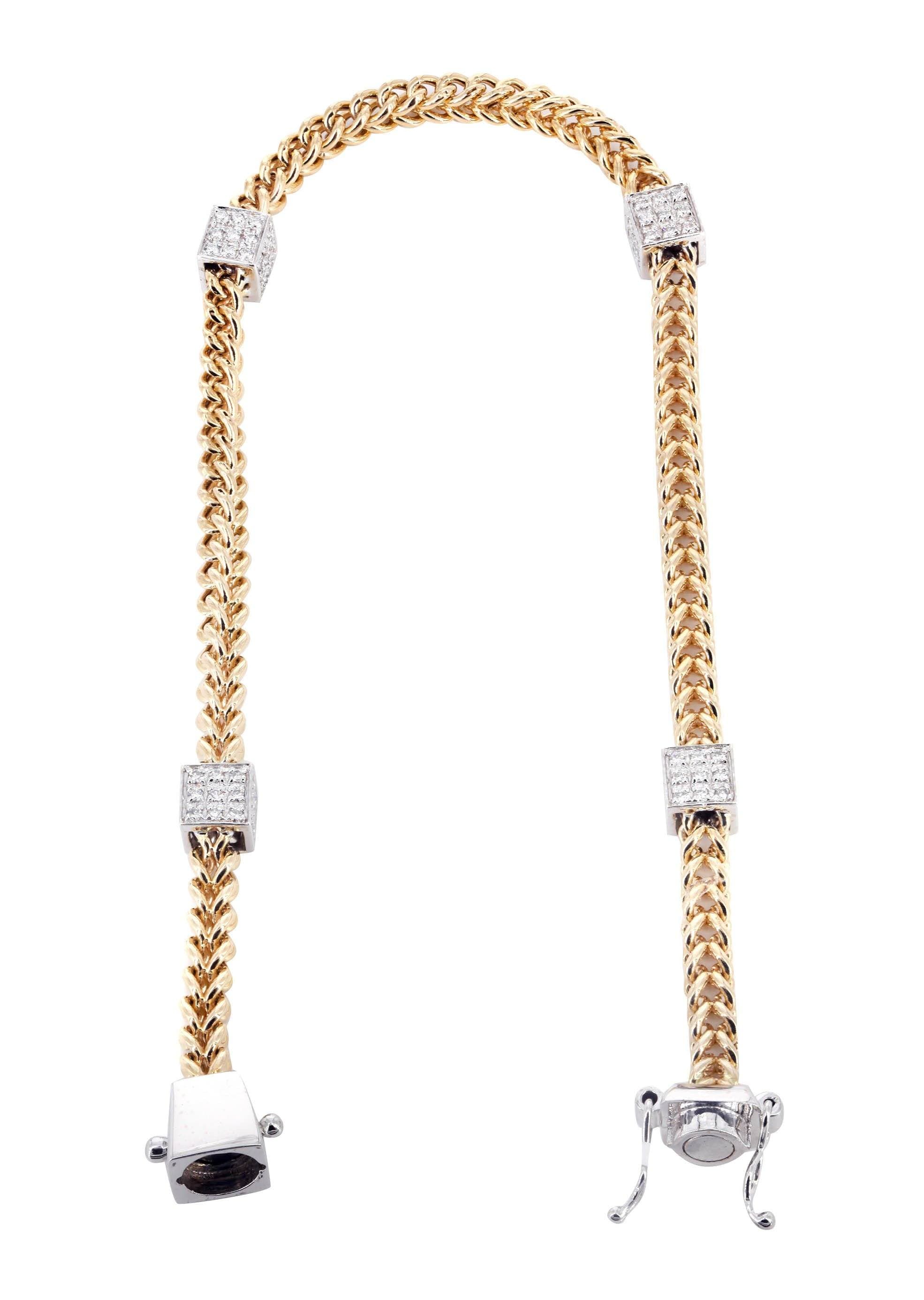 14K Diamond Franco Bracelet | 2.50 Carats | 6 mm Width - Image 2