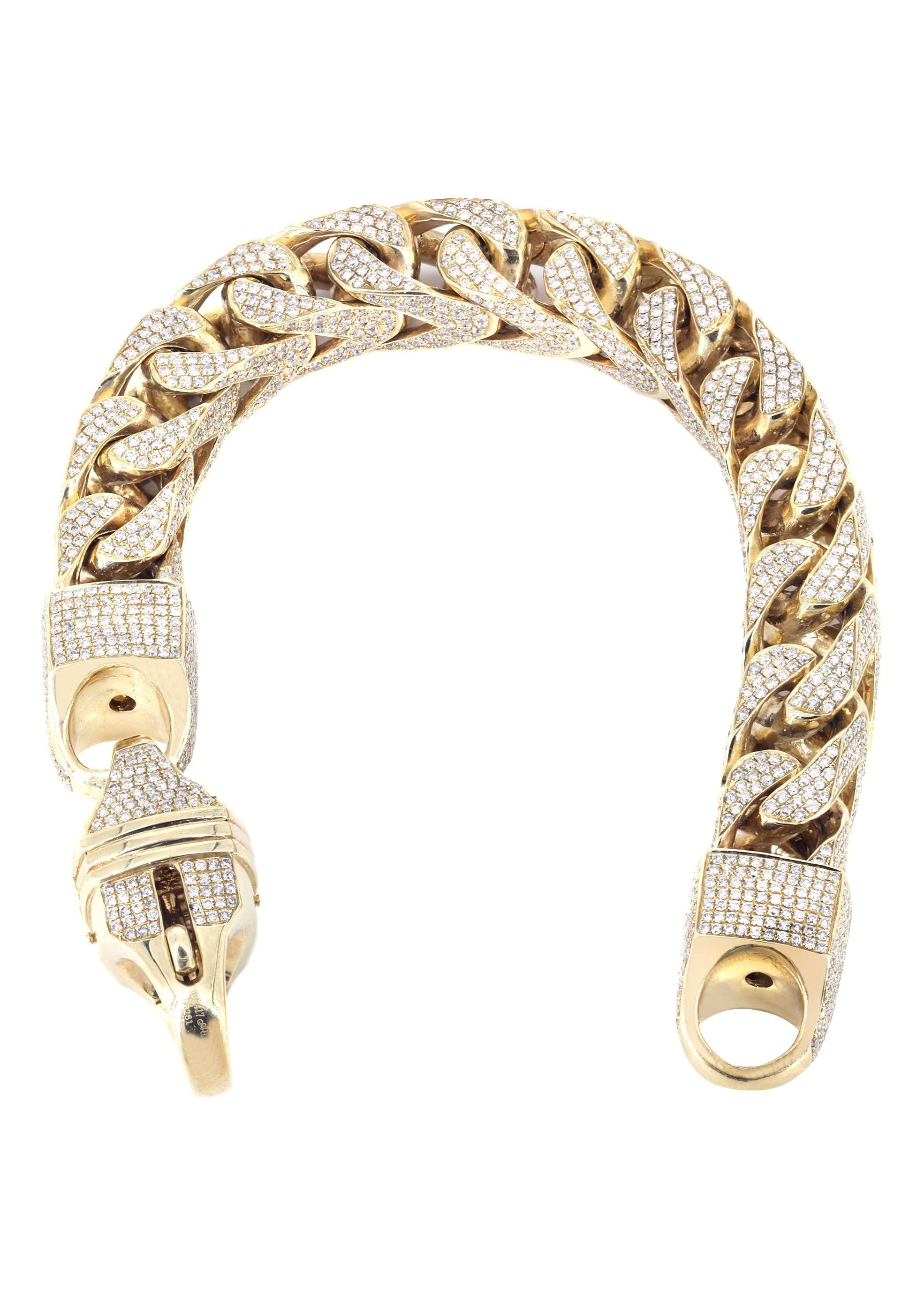 10K Diamond Franco Bracelet | 28.8 Carats | 14 mm Width - Image 2