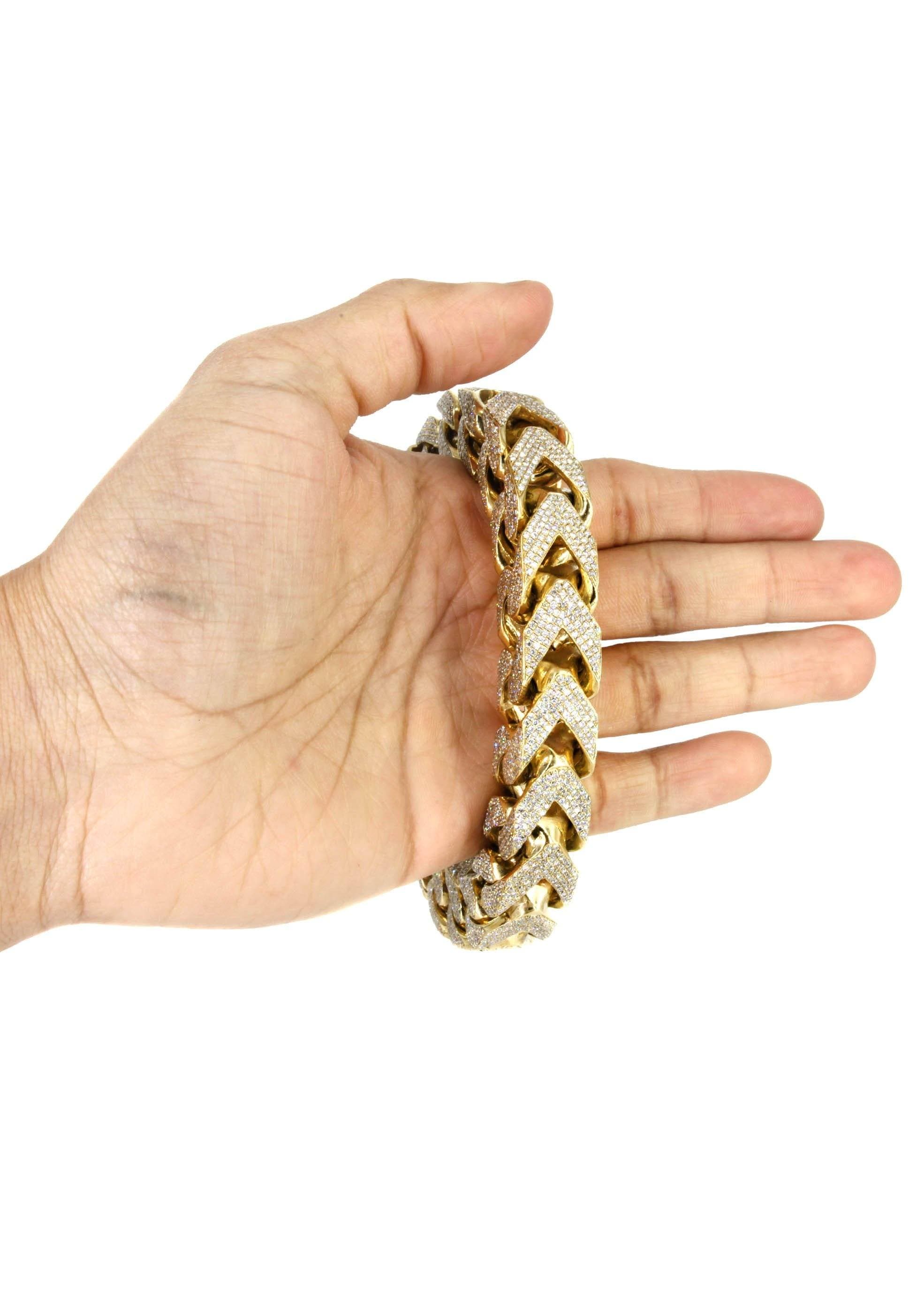 10K Diamond Franco Bracelet | 43.18 Carats | 16 mm  Width - Image 4