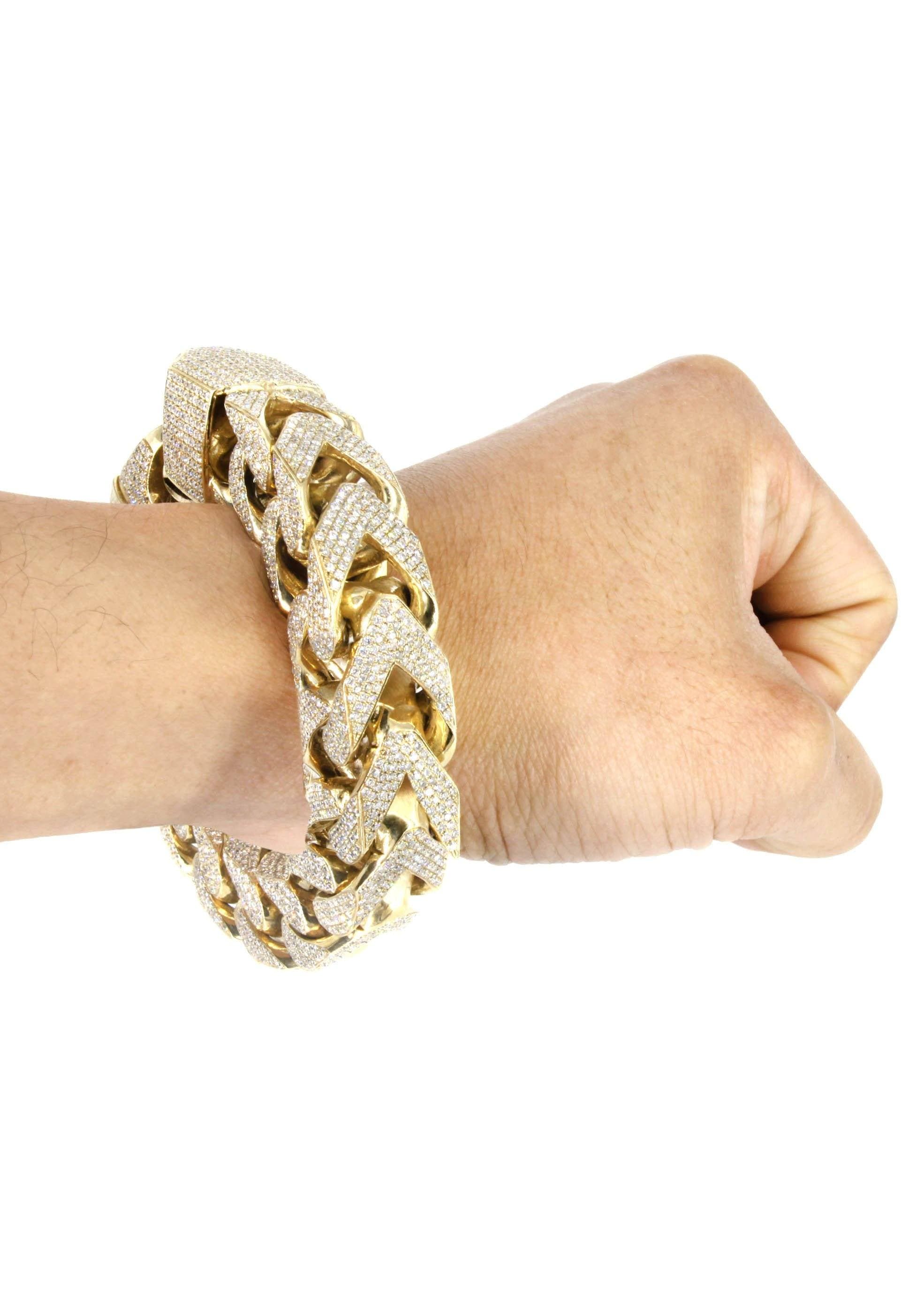 10K Diamond Franco Bracelet | 43.18 Carats | 16 mm  Width - Image 5