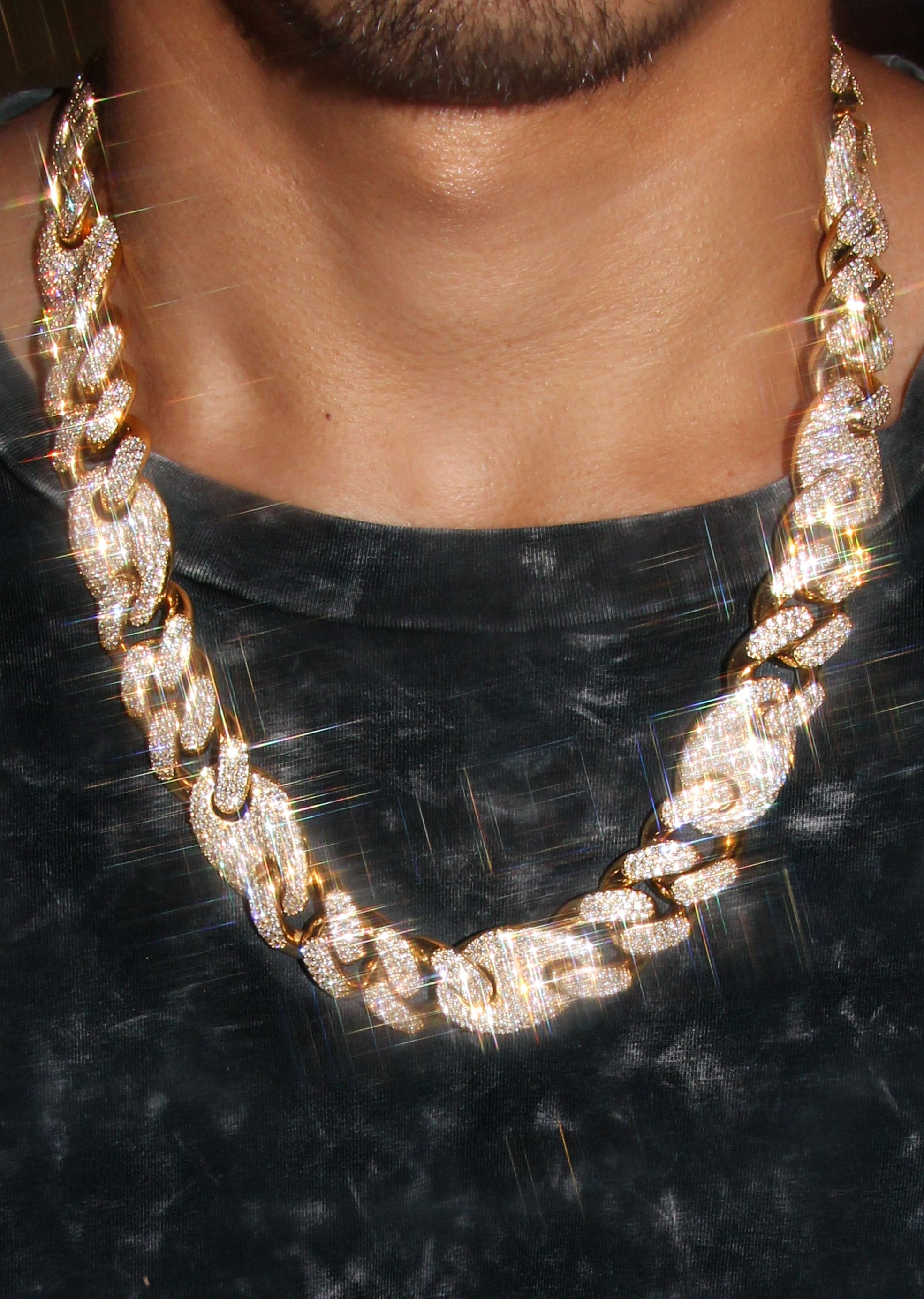 Diamond Gucci Puff Cuban Chain ( 18 MM ) - Image 2