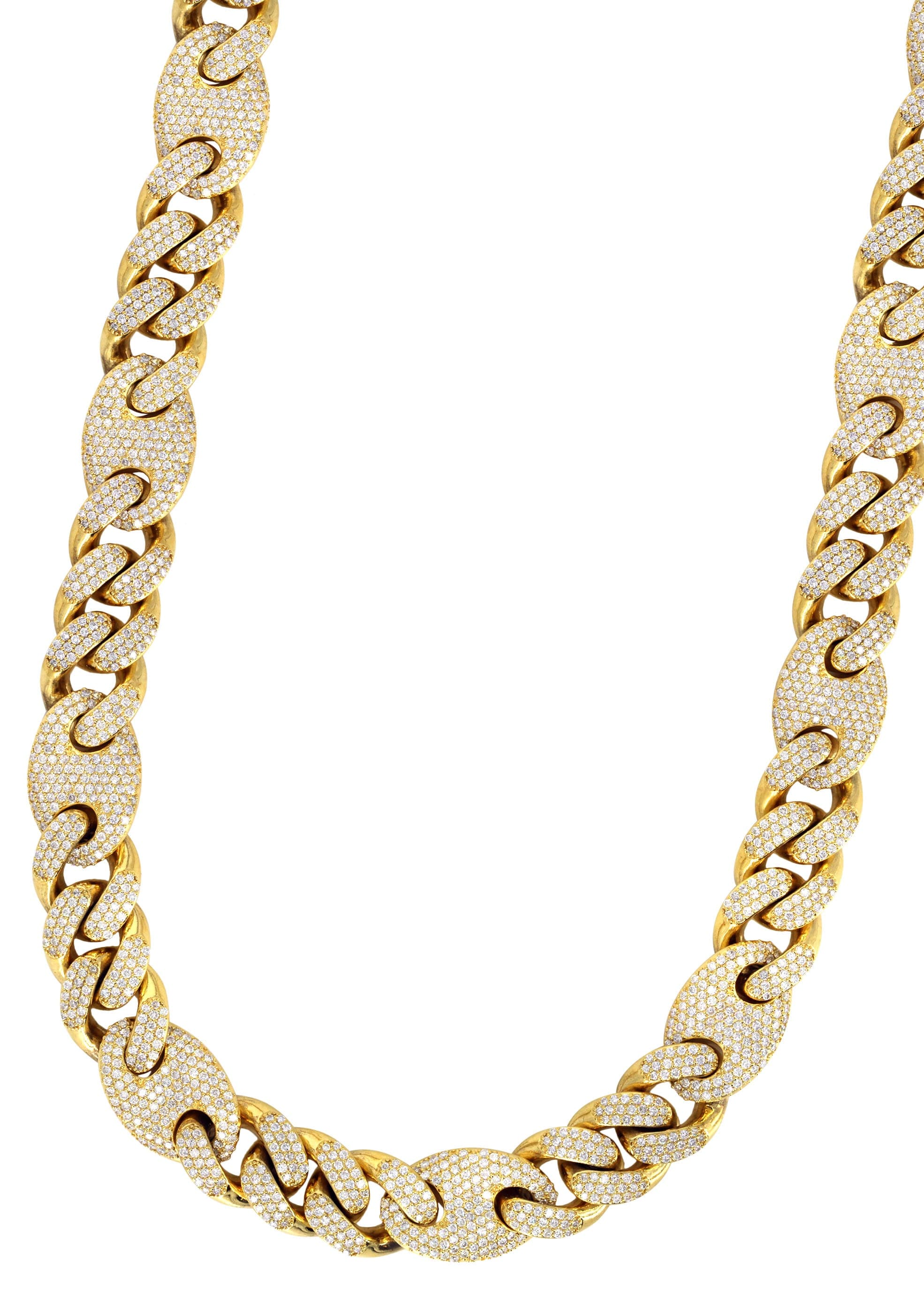 Diamond Gucci Puff Cuban Chain ( 18 MM ) - Image 3
