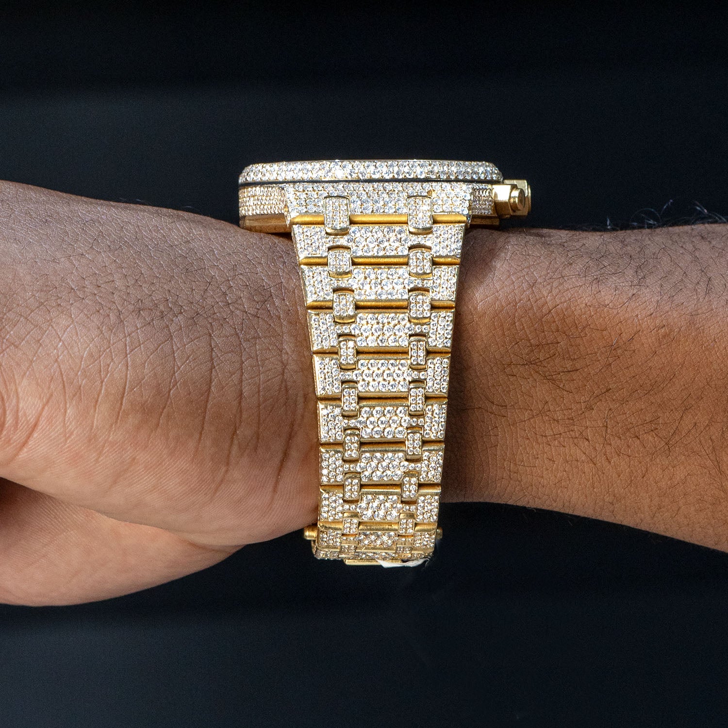 Audemars Piguet RoyalOak Chrono |  18K Gold Diamond Iced Out | 41 MM | 25 Carats - Image 3