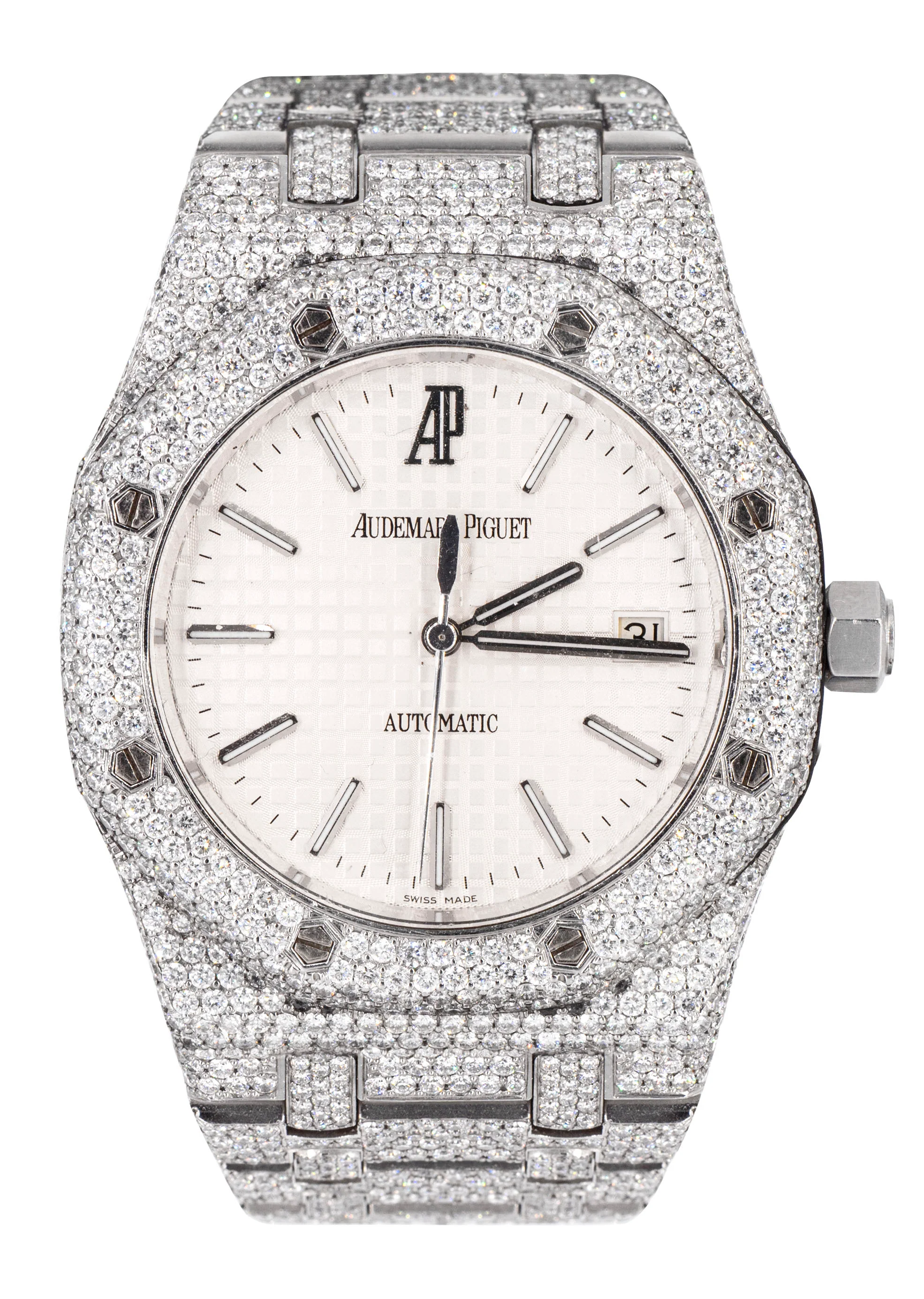 Audemars Piguet Royal Oak | Stainless Steel | Diamond Iced Out | 39 MM | 20 Carats - Image 5