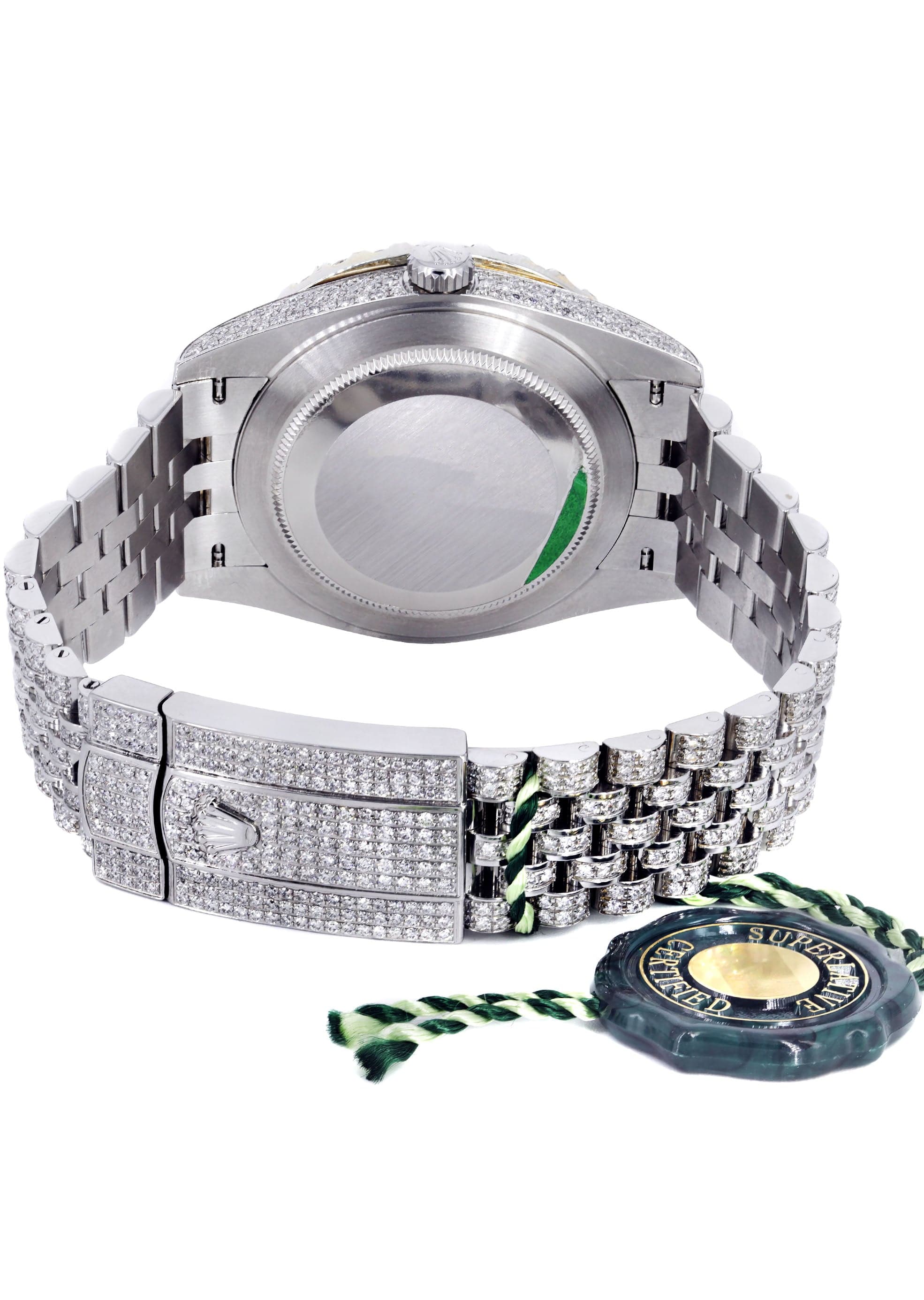 Diamond Iced Out Rolex Datejust 41 | 25 Carats Of Diamonds | Custom Grey Roman Diamond Dial | Jubilee Band - Image 4