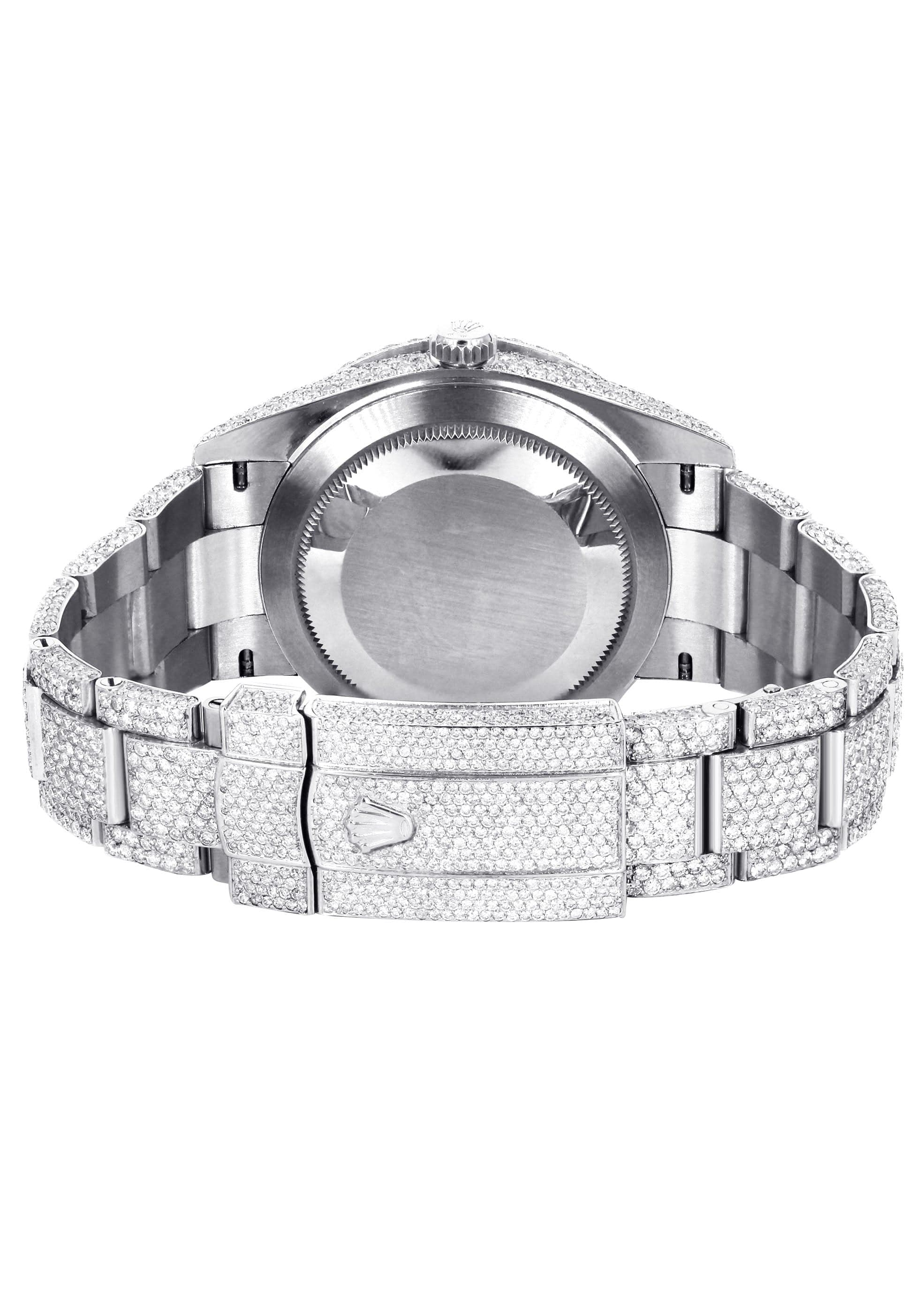 Diamond Iced Out Rolex Datejust 41 | 25 Carats Of Diamonds | Custom Arabic Diamond Dial | Two Row | Oyster Band - Image 4