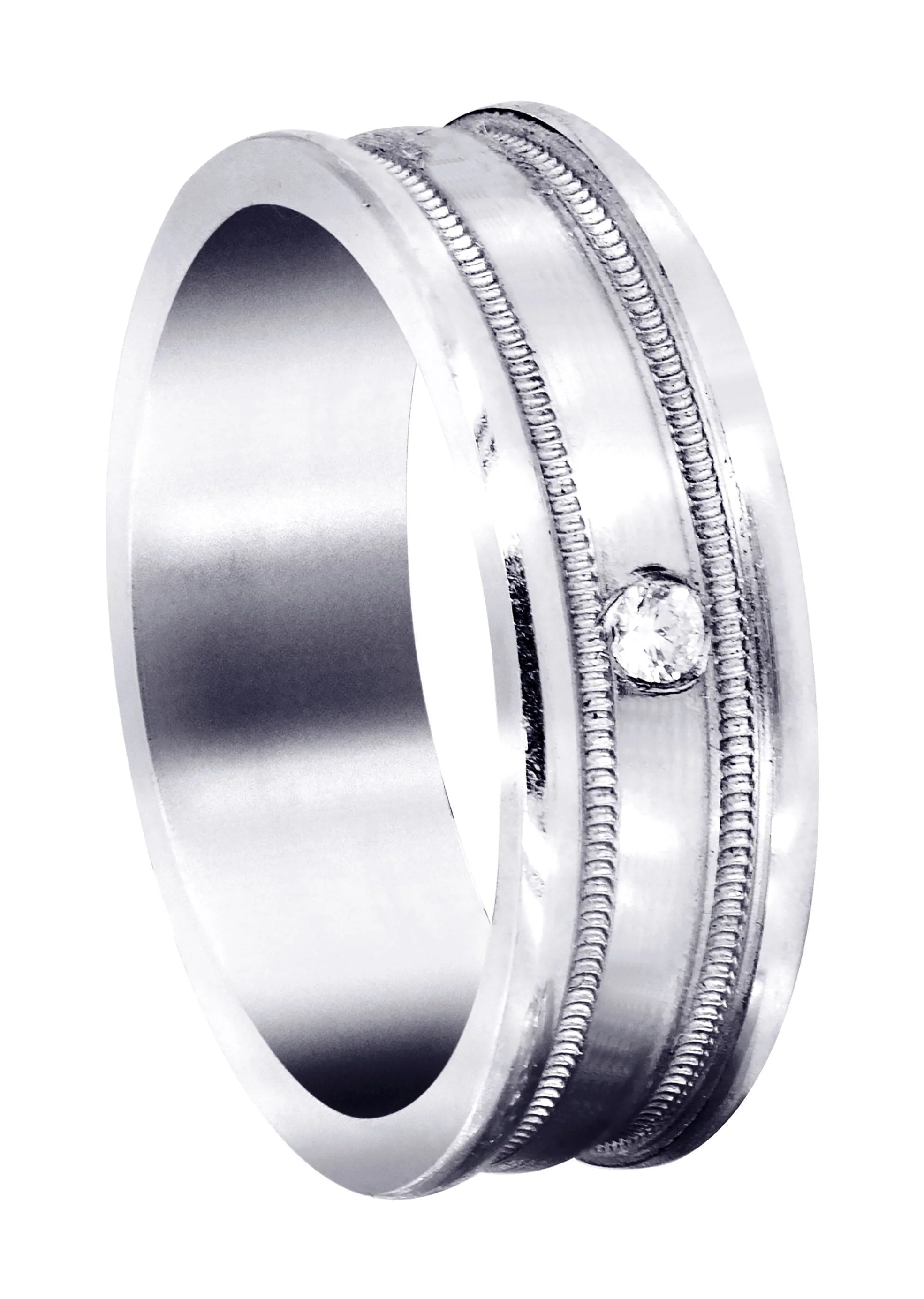 Diamond Mens Wedding Band | 0.04 Carats (Brock)