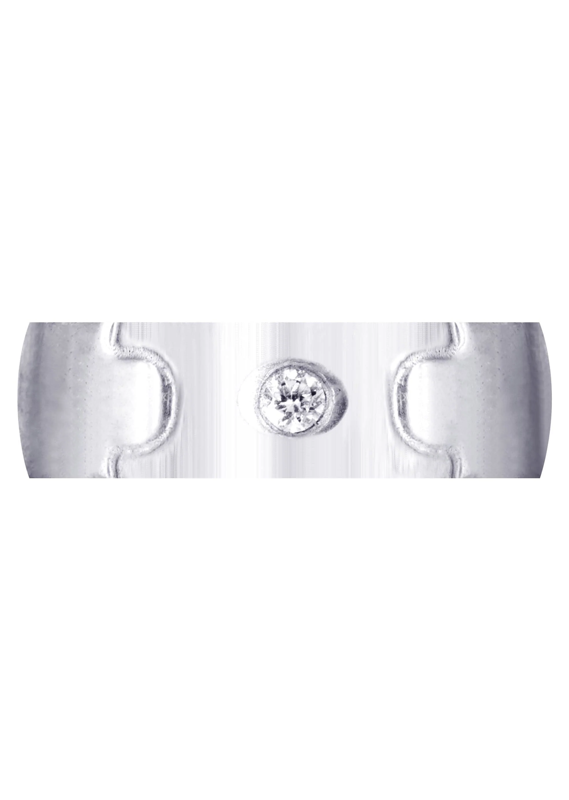 Diamond Mens Wedding Band | 0.07 Carats | Cross Satin Finish (Caiden) - Image 2