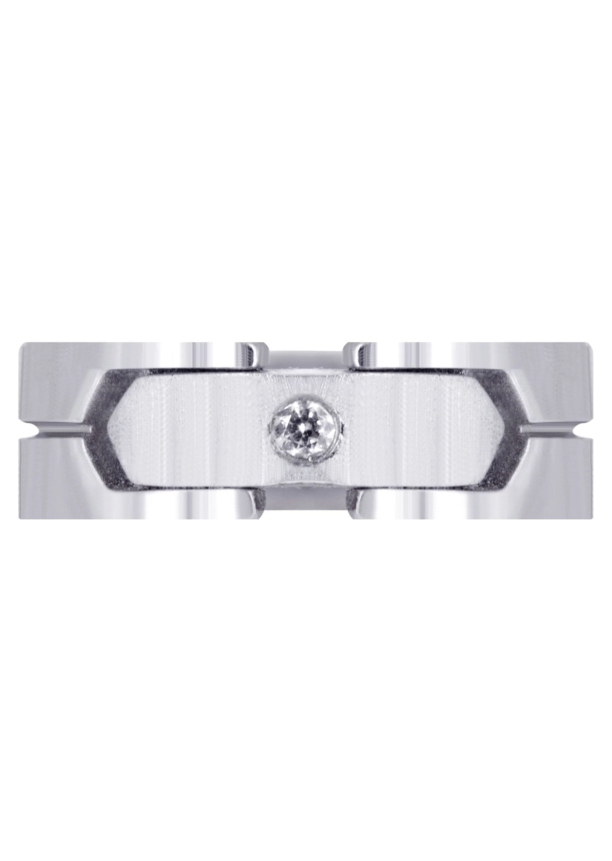Diamond Mens Wedding Band | 0.07 Carats | Satin Finish (Porter) - Image 2