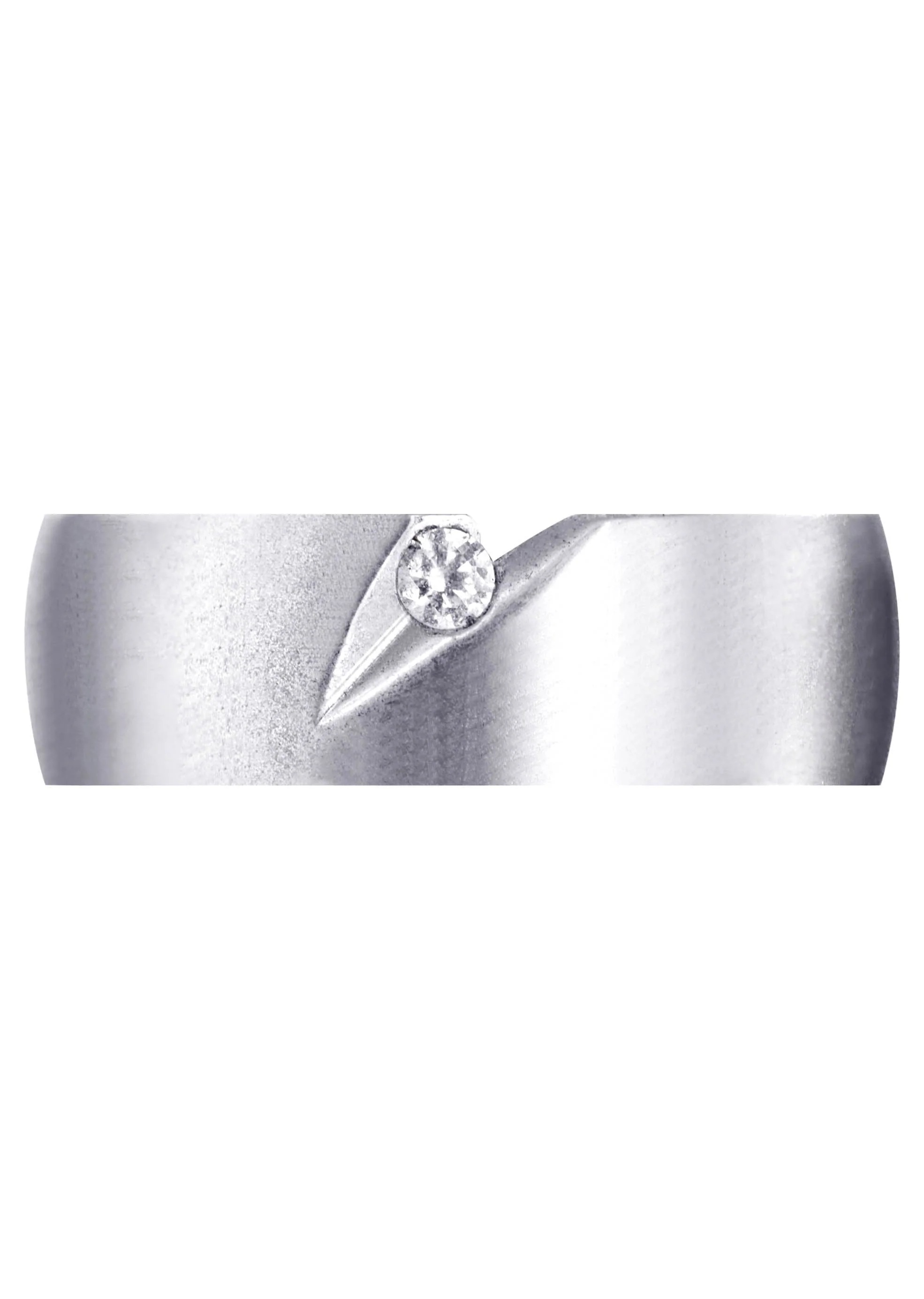 Diamond Mens Wedding Band | 0.07 Carats | Satin Finish (Thiago) - Image 2