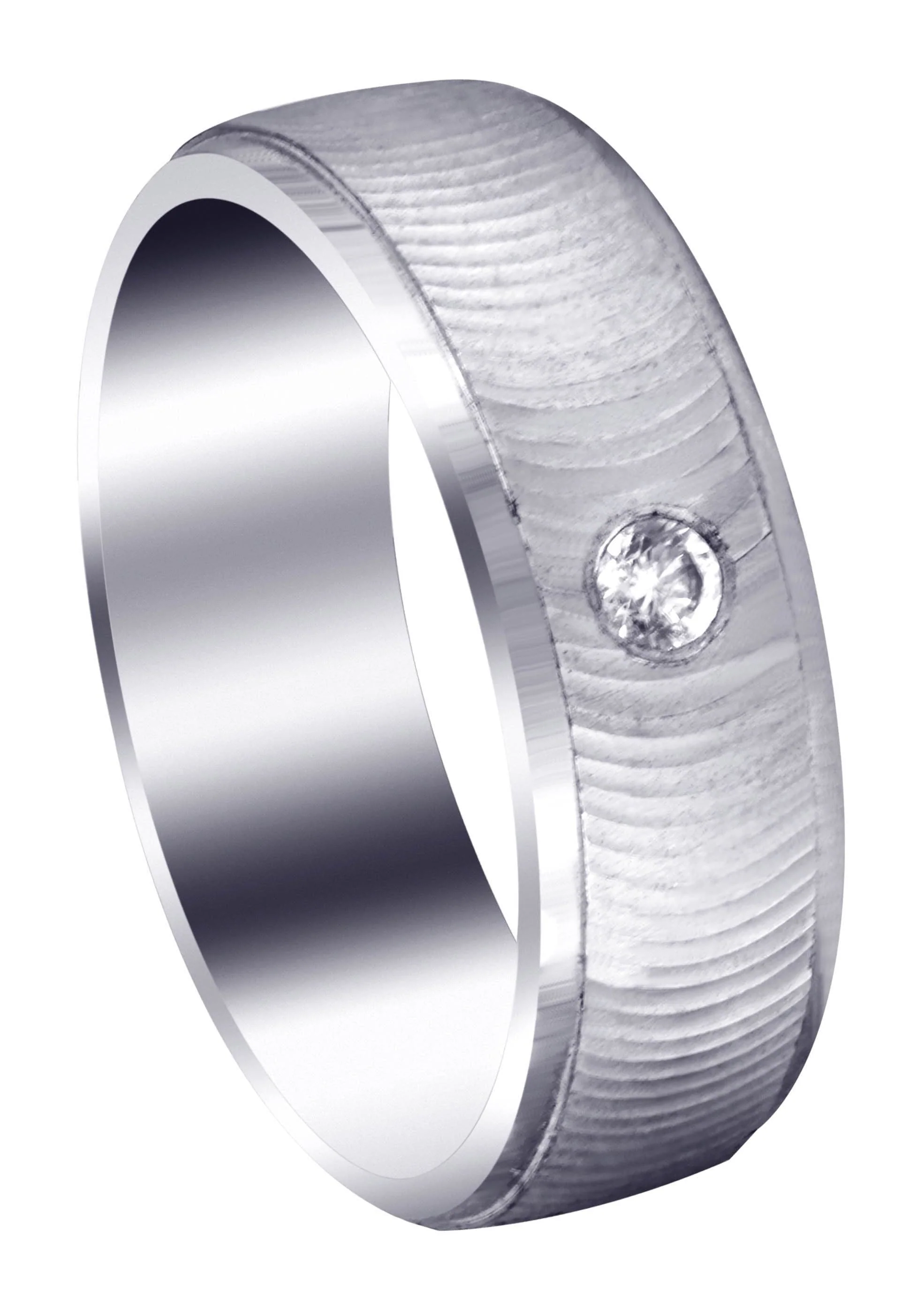 Diamond Mens Wedding Band | 0.12 Carats | Diamond Cut Finish (Drew)