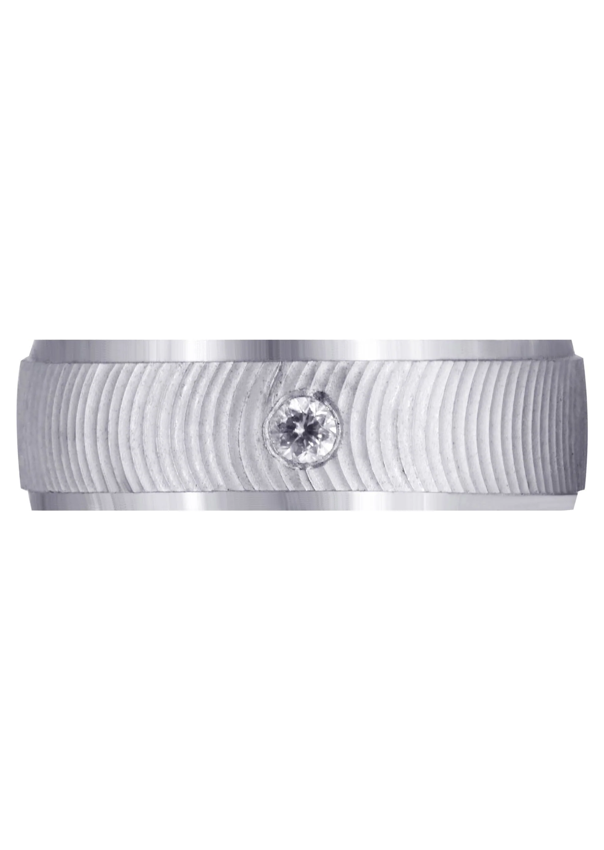 Diamond Mens Wedding Band | 0.12 Carats | Diamond Cut Finish (Drew) - Image 2