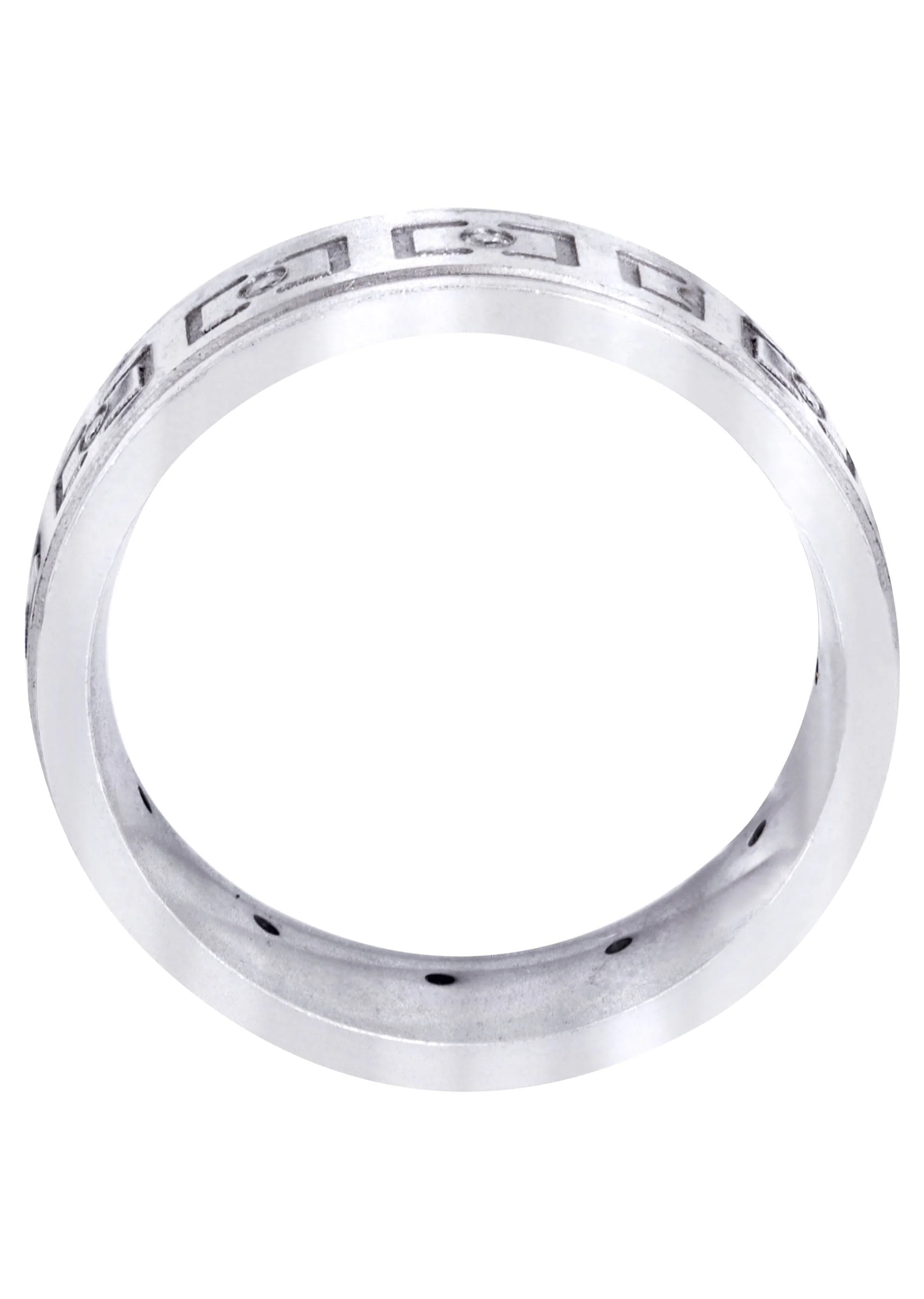Diamond Mens Wedding Band | 0.12 Carats | High Polish Finish (Edwin) - Image 3