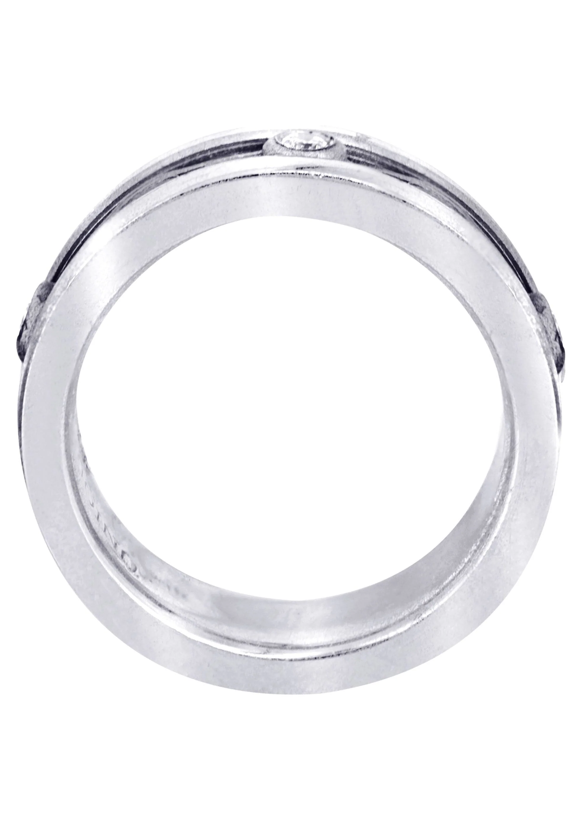 Diamond Mens Wedding Band | 0.15 Carats | Sand Blast Finish (Leonel) - Image 3