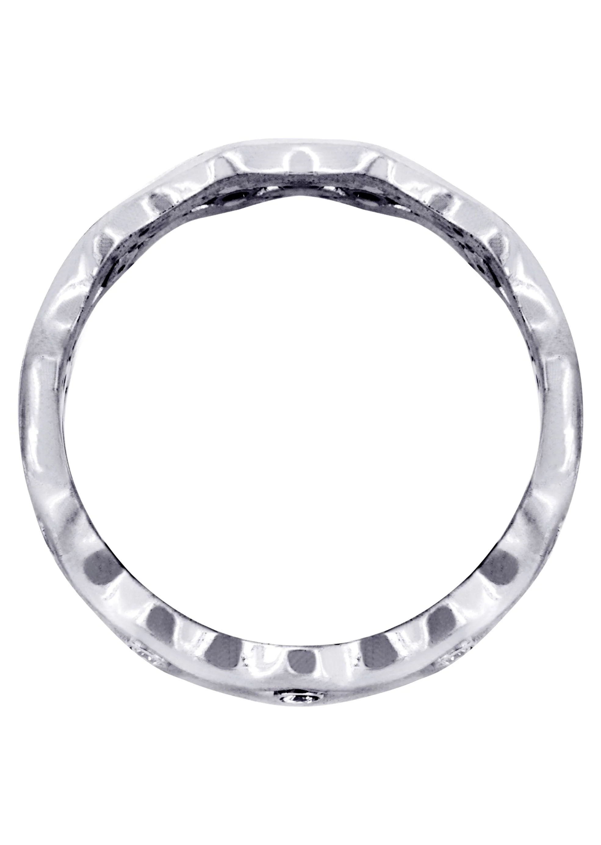 Diamond Unique Mens Wedding Band | 0.18 Carats | High Polish Finish (Bruce) - Image 3