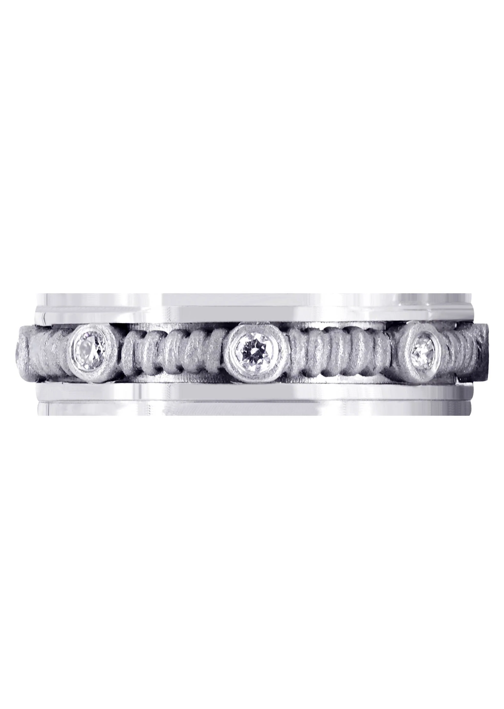 Diamond Mens Wedding Band | 0.24 Carats | Sand Blast Finish (Johnathan) - Image 2
