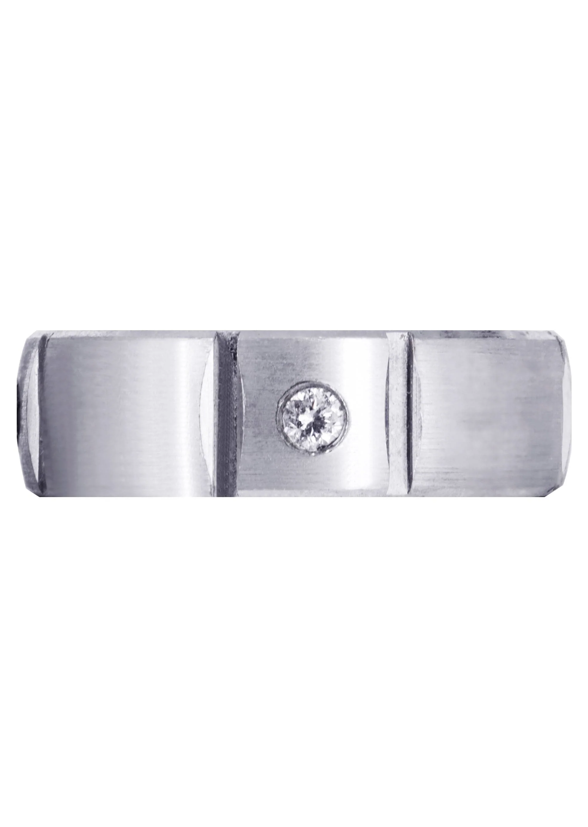 Diamond Mens Wedding Band | 0.24 Carats | Satin Finish (Grady) - Image 2