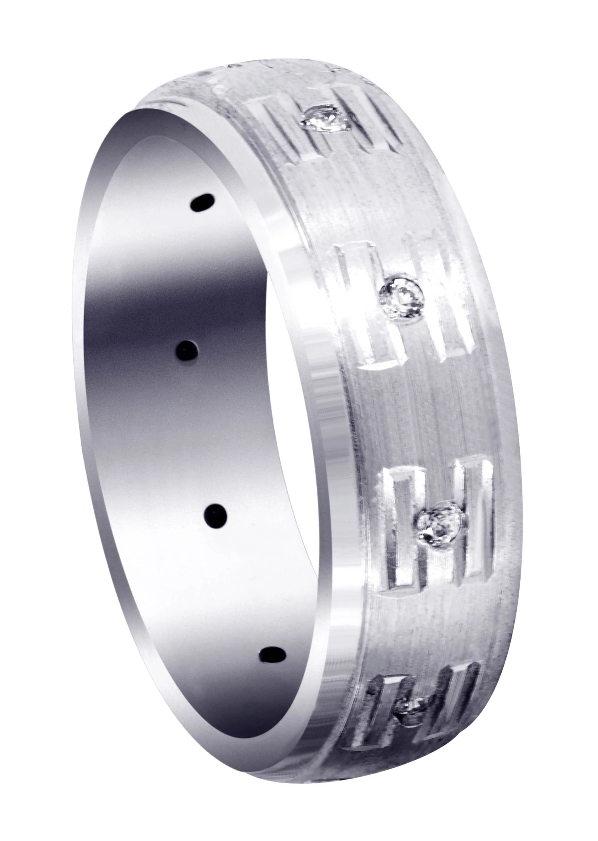 Diamond Mens Wedding Band | 0.25 Carats | Satin Finish (Remington)