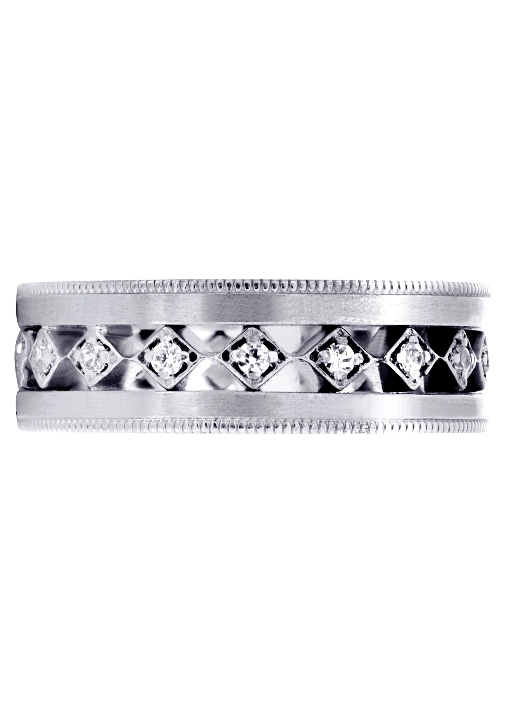 Diamond Mens Wedding Band | 0.25 Carats | Satin Finish (Jayson) - Image 2