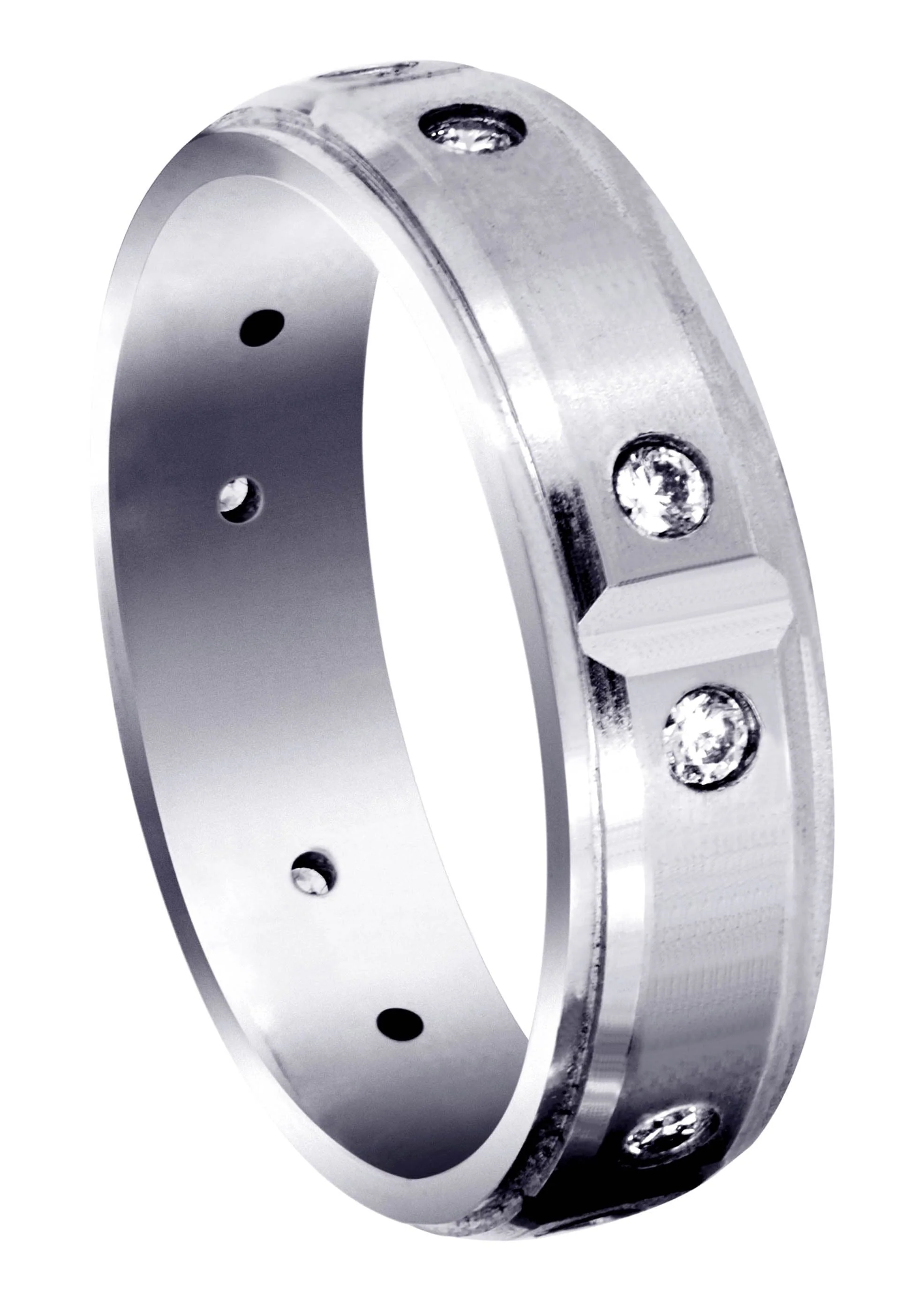 Diamond Mens Wedding Band | 0.3 Carats | Satin Finish (Legend)