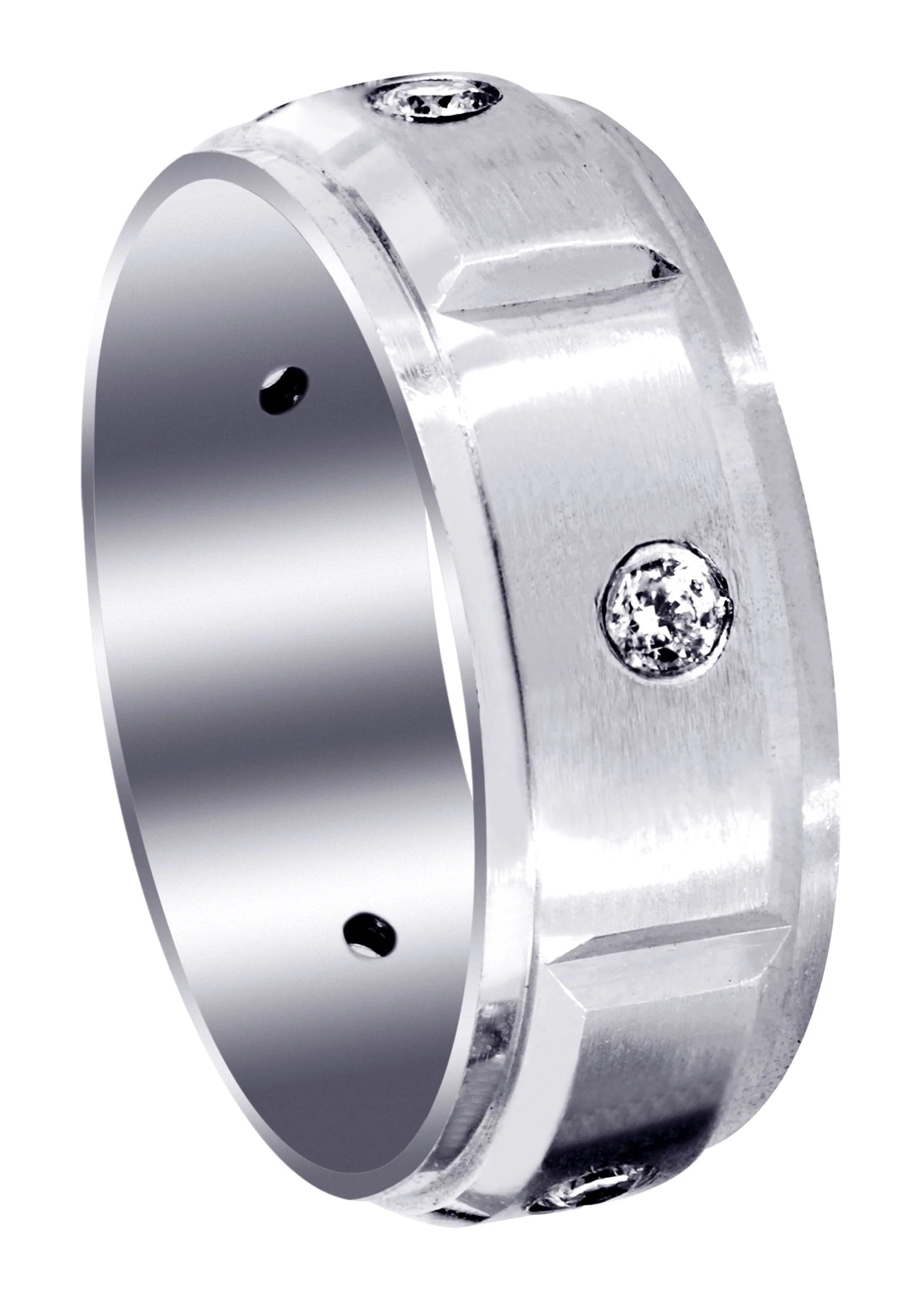Diamond Mens Wedding Band | 0.3 Carats | Satin Finish (Braylen)