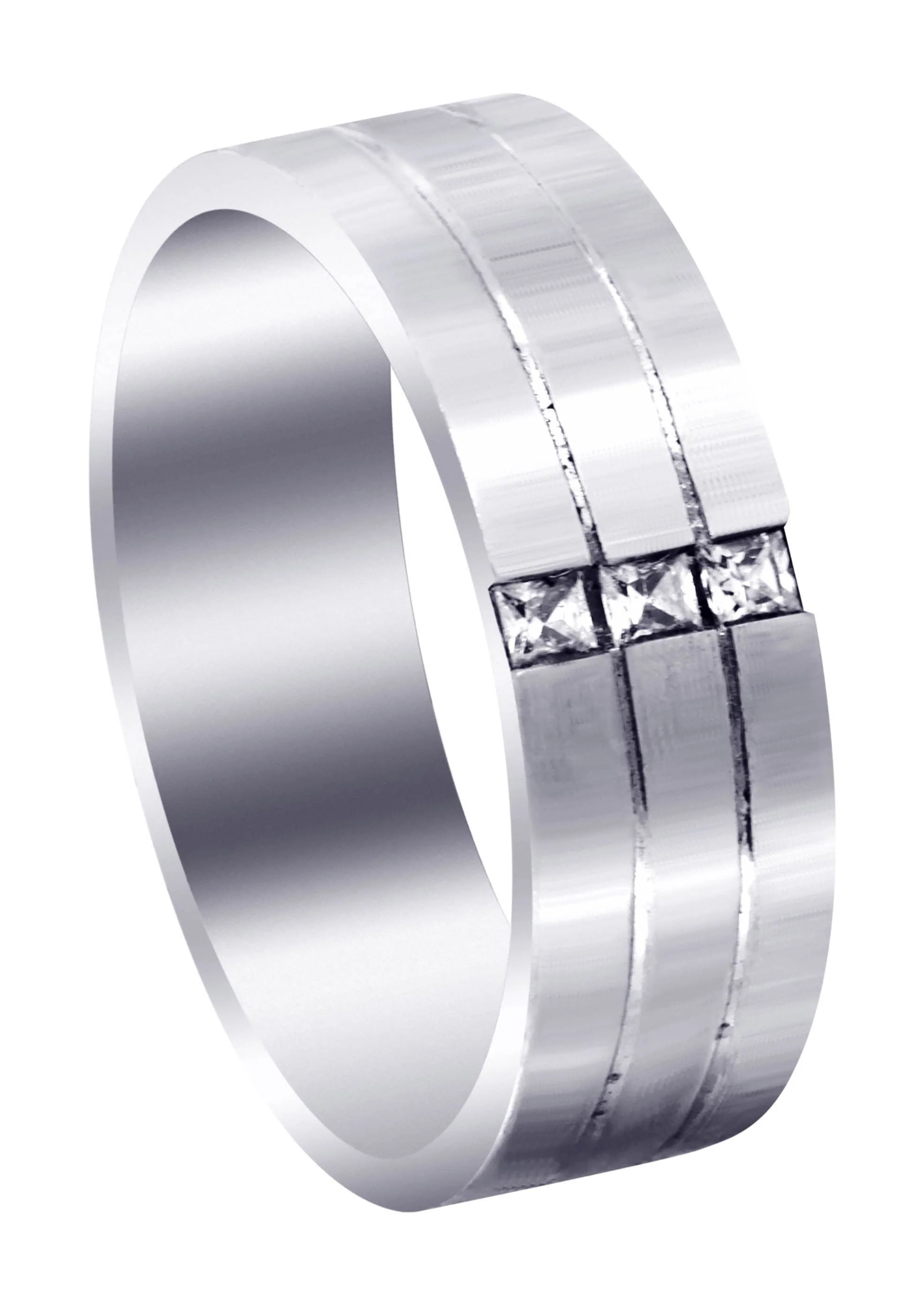 Diamond Mens Wedding Band | 0.3 Carats | Satin Finish (Allen)