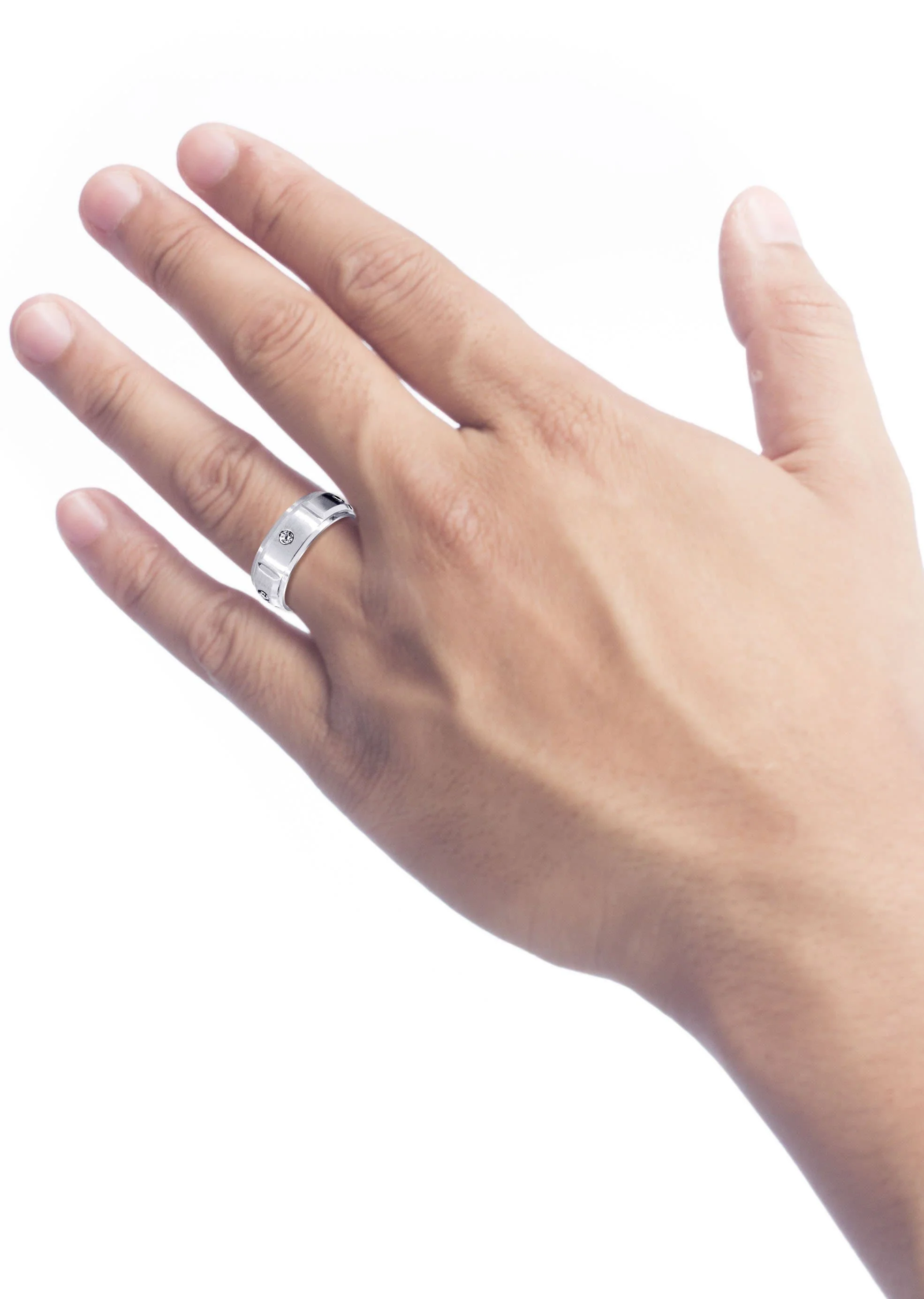 Diamond Mens Wedding Band | 0.3 Carats | Satin Finish (Braylen) - Image 4