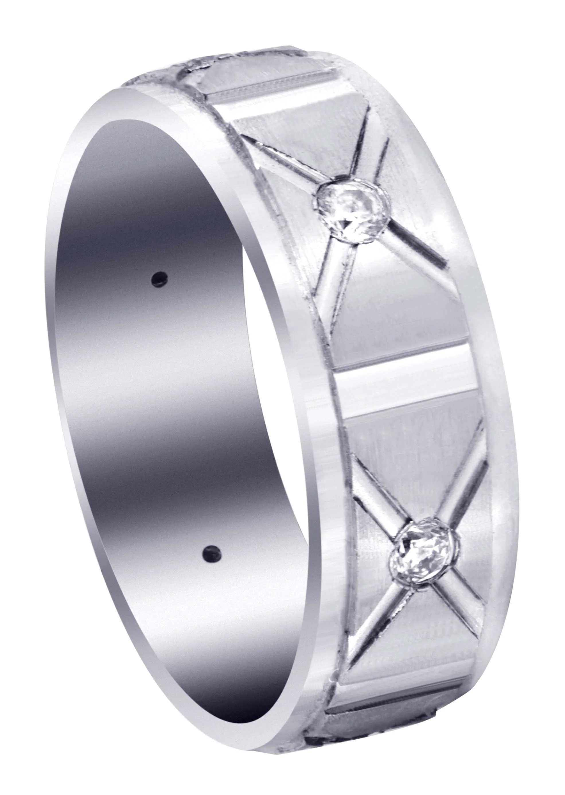 Diamond Mens Wedding Band | 0.3 Carats | Satin Finish (Enzo)